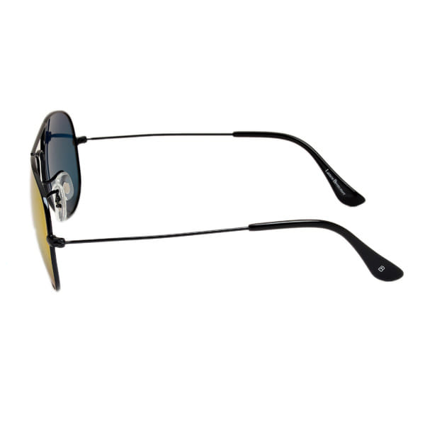 Lancebremmer 0316TT Sunglass Black Unisex Full Metal Sunglass — Black frame — view 3