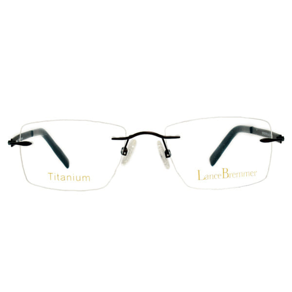 Lancebremmer 5015TCS Frame Brown Unisex RimLess Titanium Frame — Brown frame — view 2