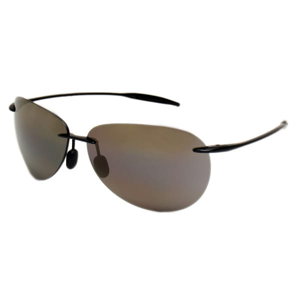 Lancebremmer 0117DH Sunglass Black Unisex RimLess Shell — Black frame