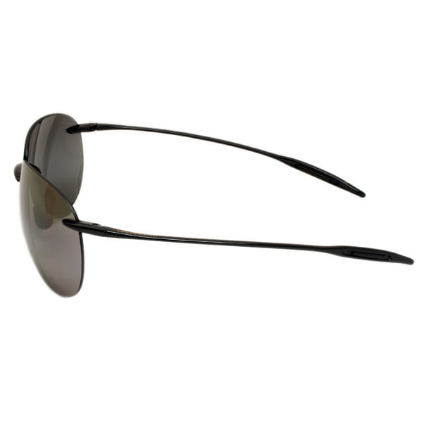 Lancebremmer 0117DH Sunglass Black Unisex RimLess Shell Sunglass — Black frame — view 3