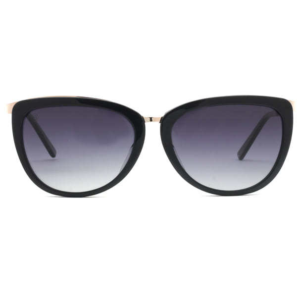 Lancebremmer 1217O Sunglass Black Female Full Metal Sunglass — Black frame — view 3