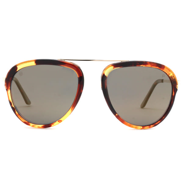 Lancebremmer 1117O Sunglass Tortoise Unisex Full Metal Sunglass — Tortoise frame — view 3