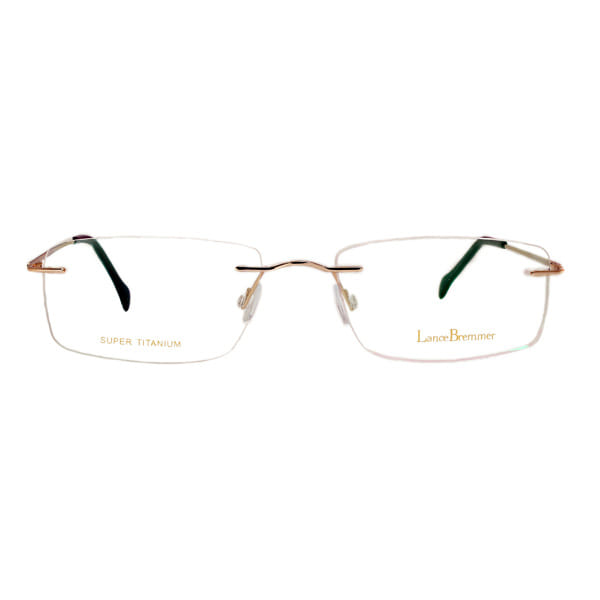 Lancebremmer 0814TS Frame Gold Male RimLess Titanium Frame — Gold frame — view 2