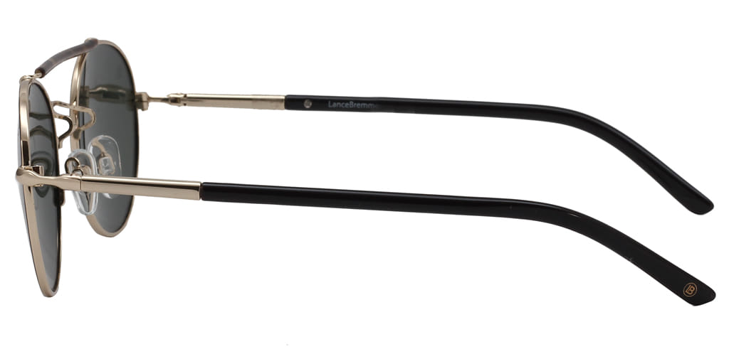 Lancebremmer 0318C Sunglass Brown Unisex Full Metal Sunglass — Brown frame — view 4