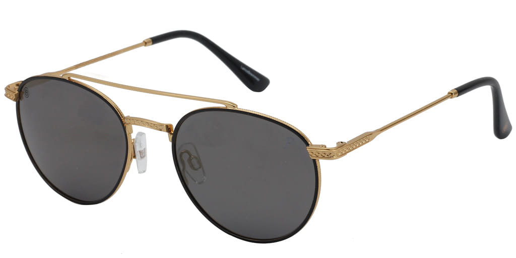 Lancebremmer 0418C Sunglass Black Unisex Full Metal Sunglass — Black frame — view 2