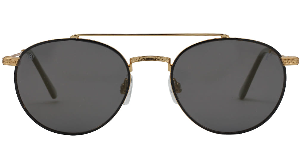 Lancebremmer 0418C Sunglass Black Unisex Full Metal — Black frame