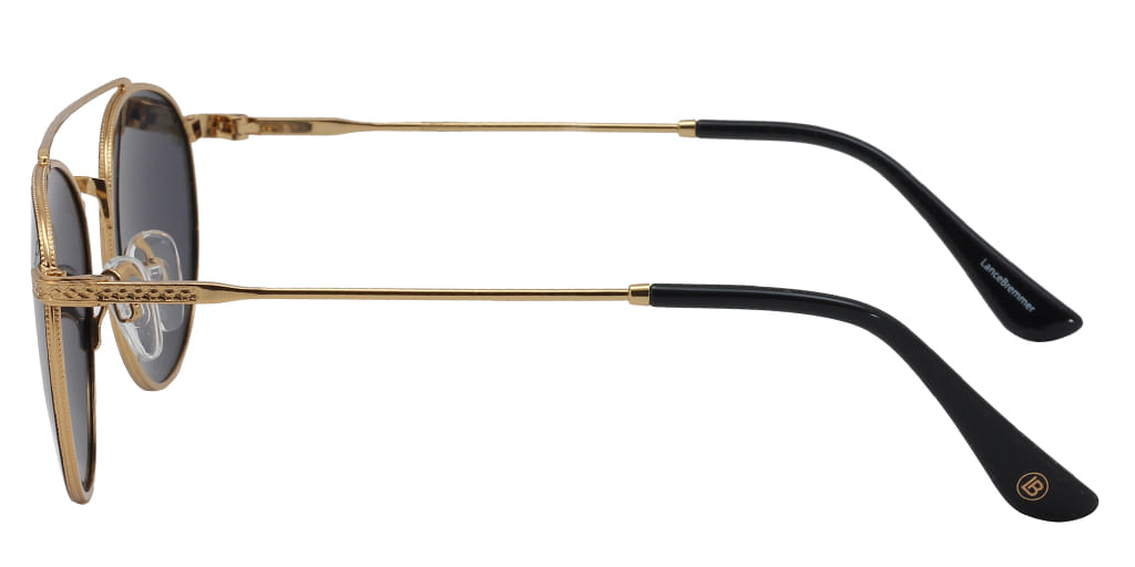 Lancebremmer 0418C Sunglass Black Unisex Full Metal Sunglass — Black frame — view 4