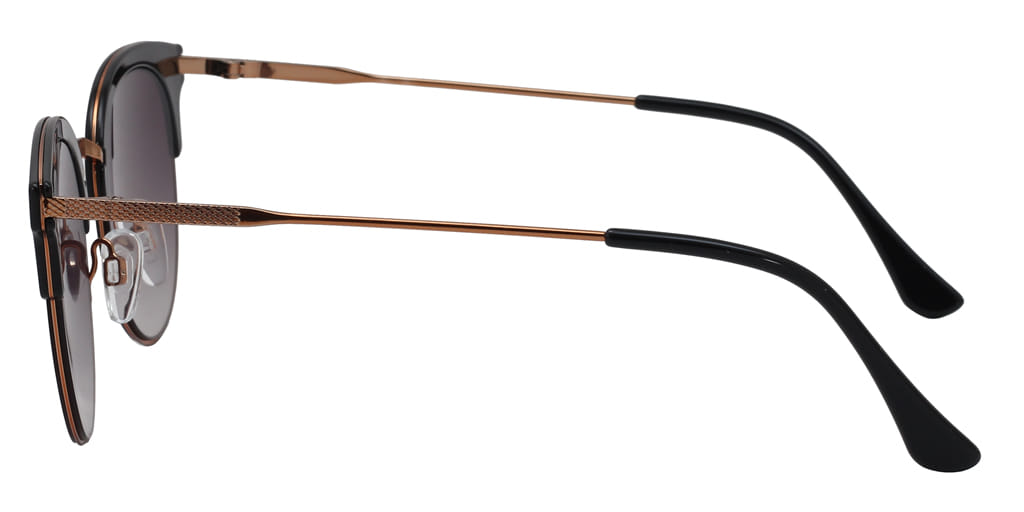 Lancebremmer 0618C Sunglass Black Female Full Metal Sunglass — Black frame — view 4