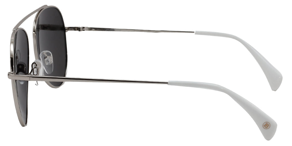 Lancebremmer 1018C Sunglass Silver Unisex Full Metal Sunglass — Silver frame — view 4