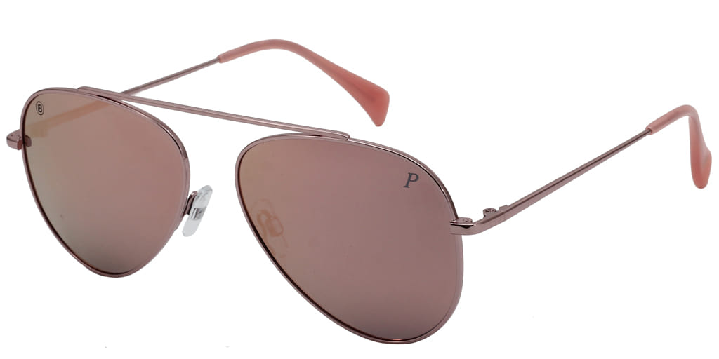 Lancebremmer 1018C Sunglass Pink Unisex Full Metal Sunglass — Pink frame — view 2