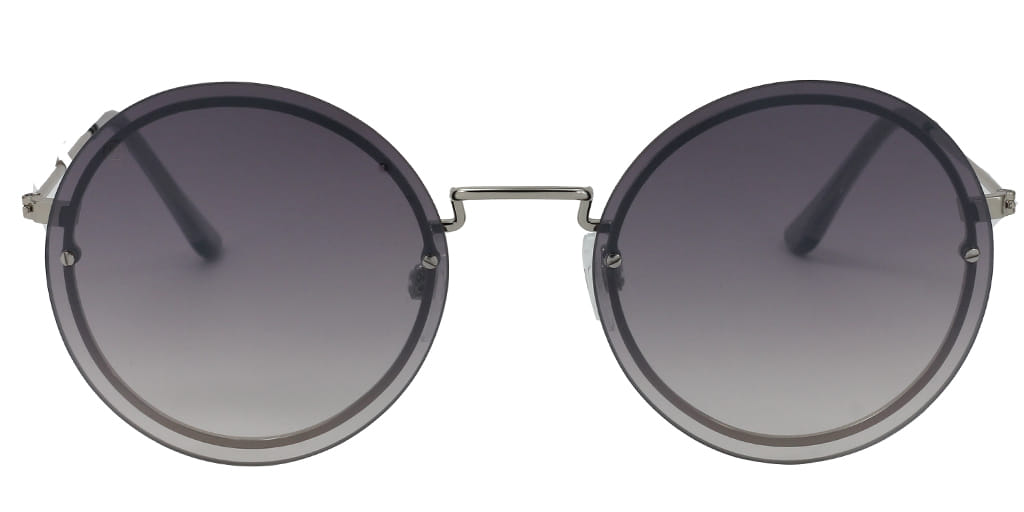 Lancebremmer 1118C Sunglass Gun Metal Unisex RimLess Metal — Silver frame