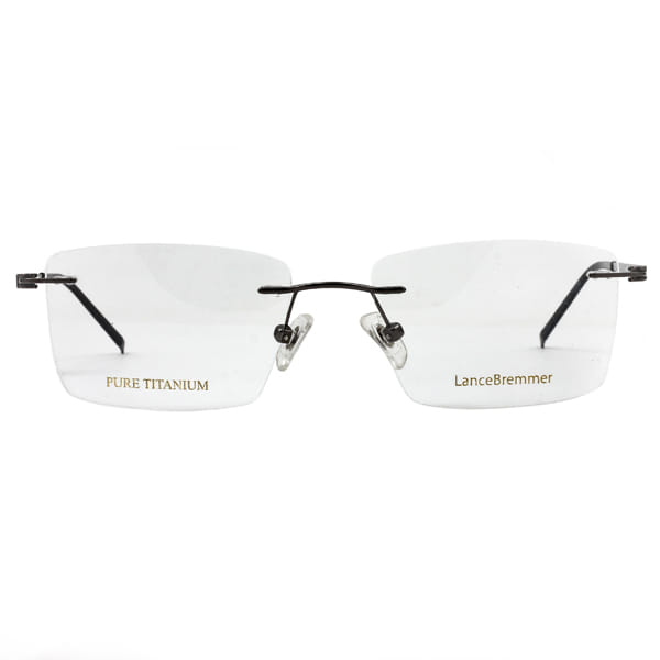 Lancebremmer 1076 Frame Gun Metal Male RimLess Titanium Frame — Gun Metal frame — view 3