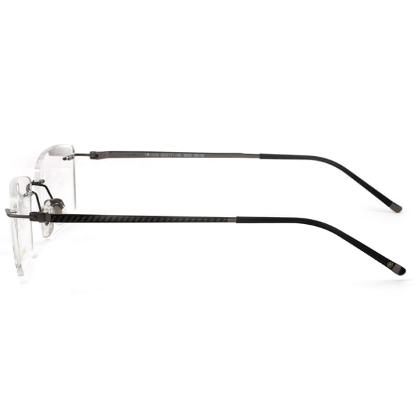 Lancebremmer 1076 Frame Gun Metal Male RimLess Titanium Frame — Gun Metal frame — view 4