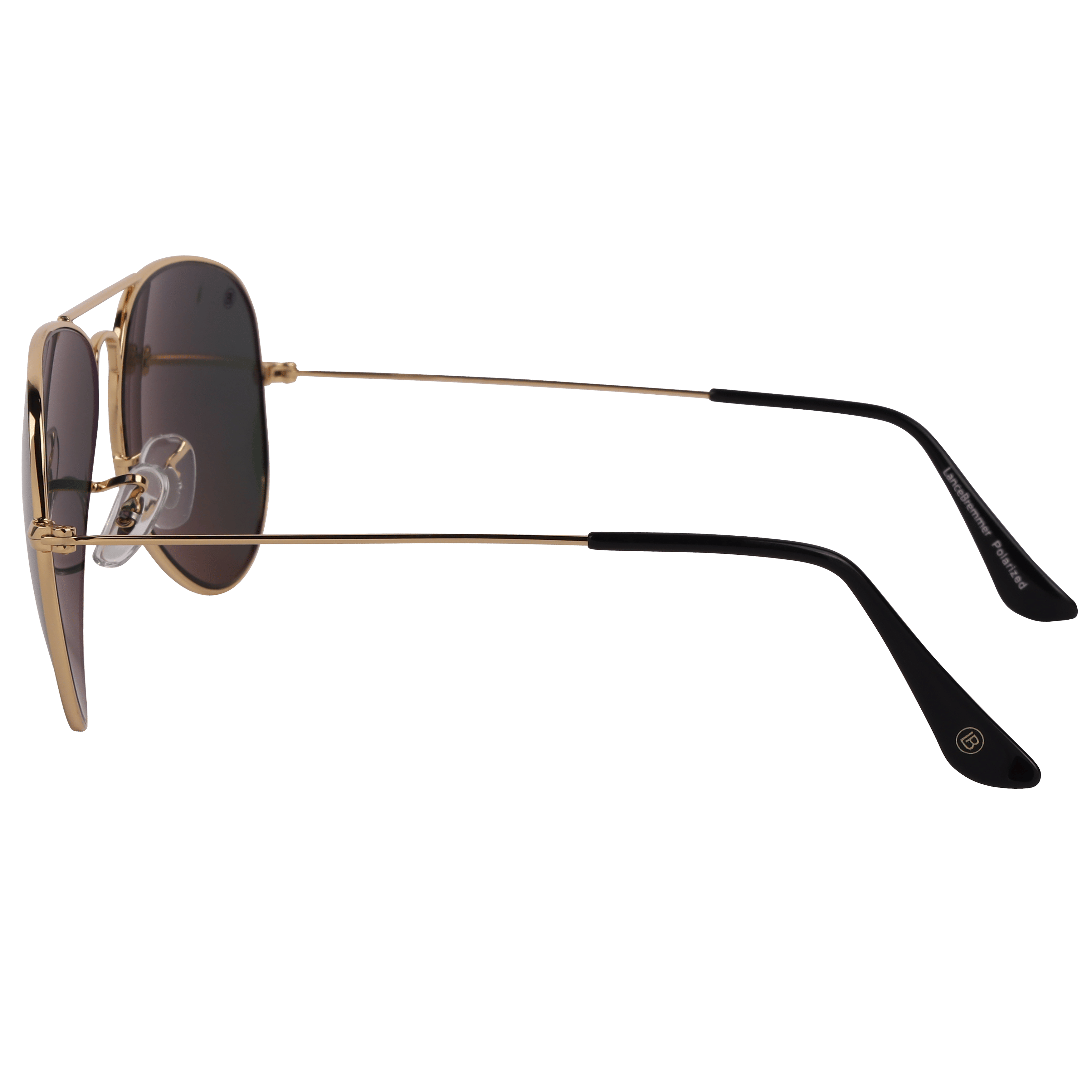 Lancebremmer 0119BK Sunglass Gold Male Full Metal Sunglass — Gold frame — view 3