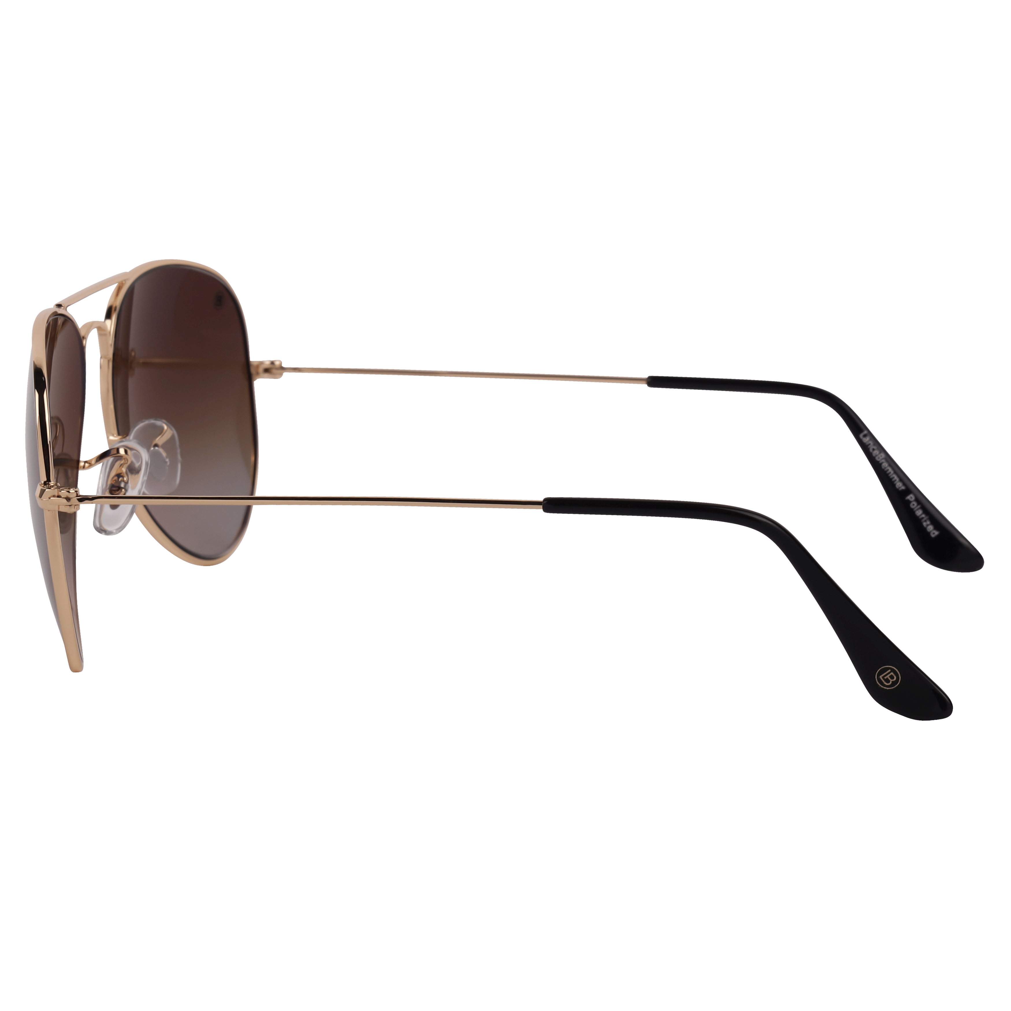 Lancebremmer 0119BK Sunglass Gold Male Full Metal Sunglass — Gold frame — view 3
