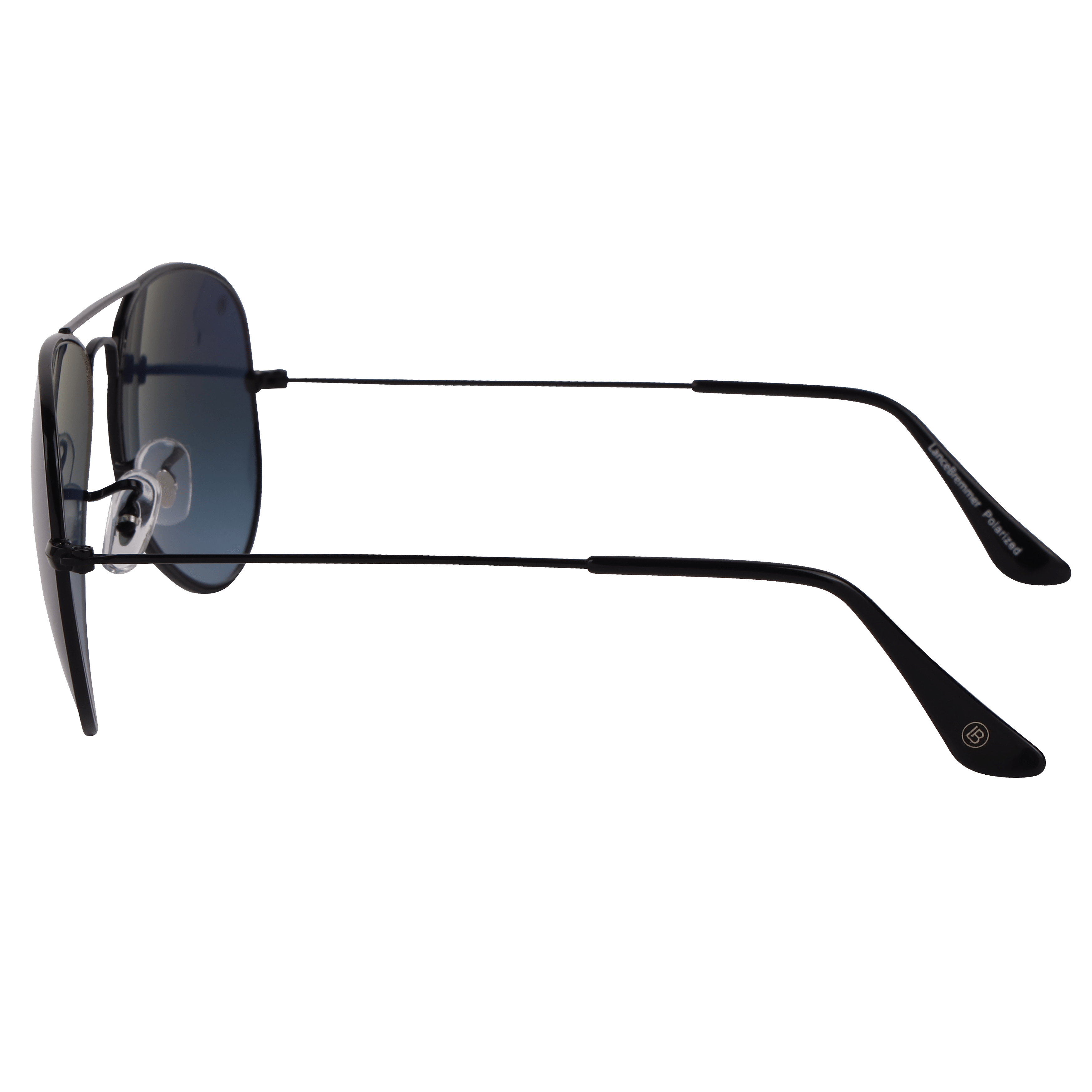 Lancebremmer 0119BK Sunglass Black Male Full Metal Sunglass — Black frame — view 3