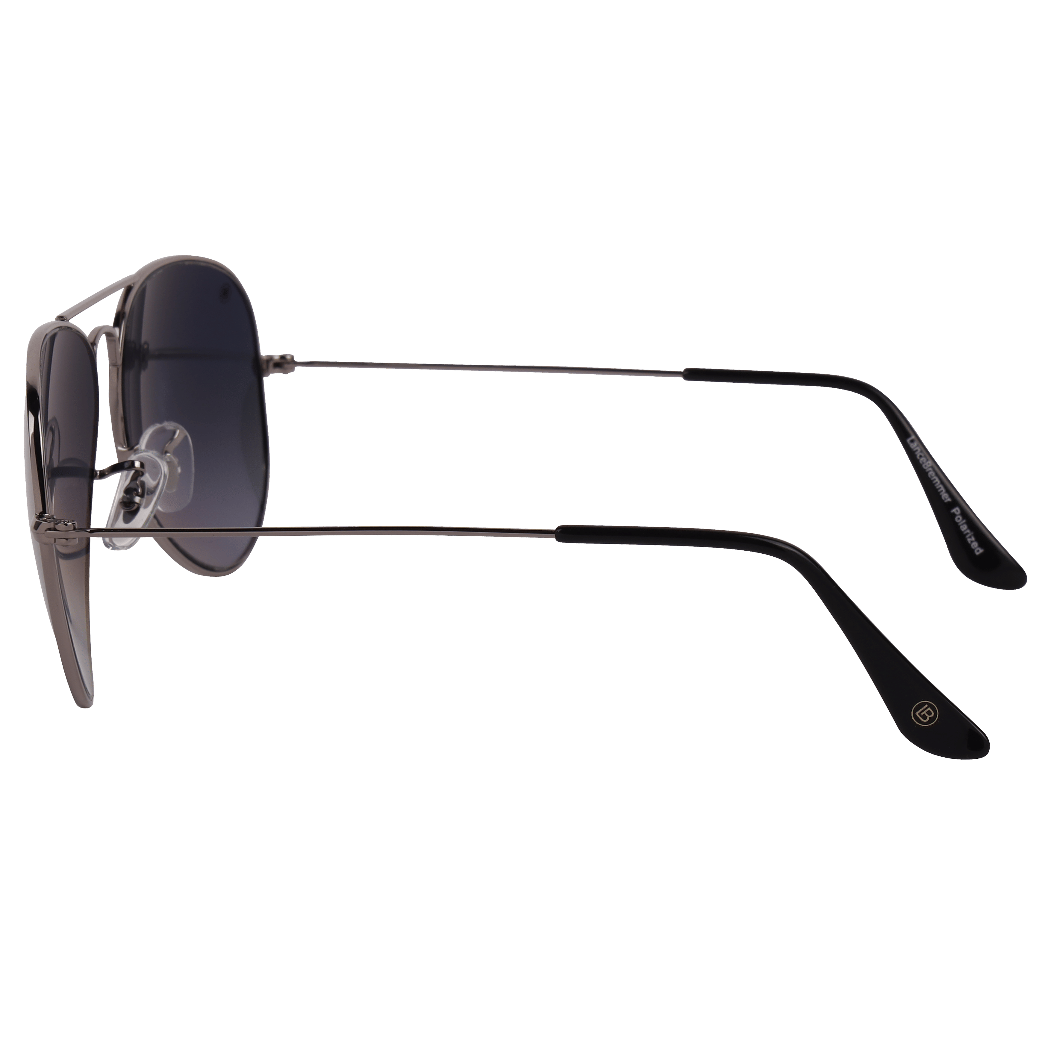 Lancebremmer 0119BK Sunglass Gun Metal Male Full Metal Sunglass — Gun Metal frame — view 3