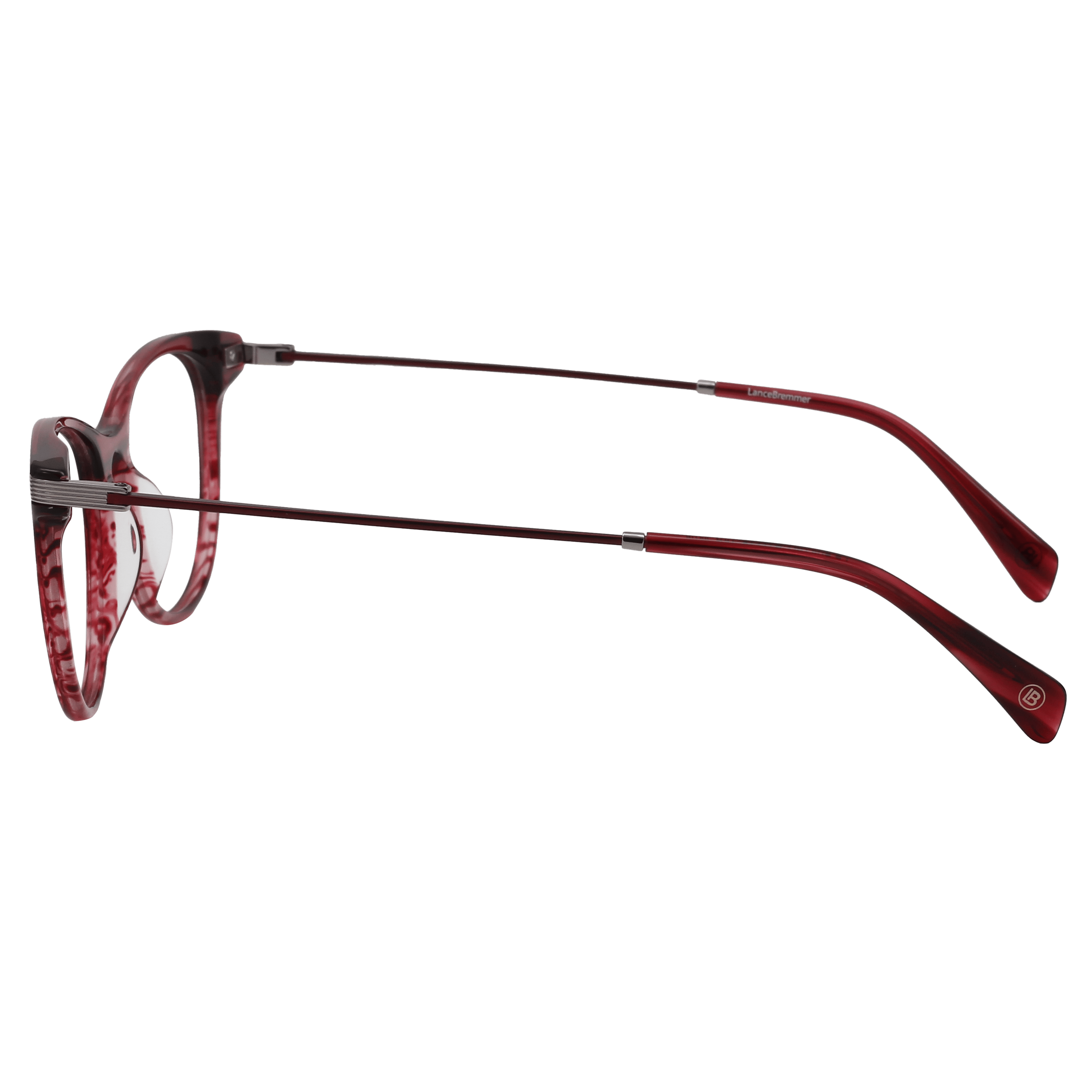 Lancebremmer 0419D Frame Maroon Female Full Metal Frame — Maroon frame — view 3