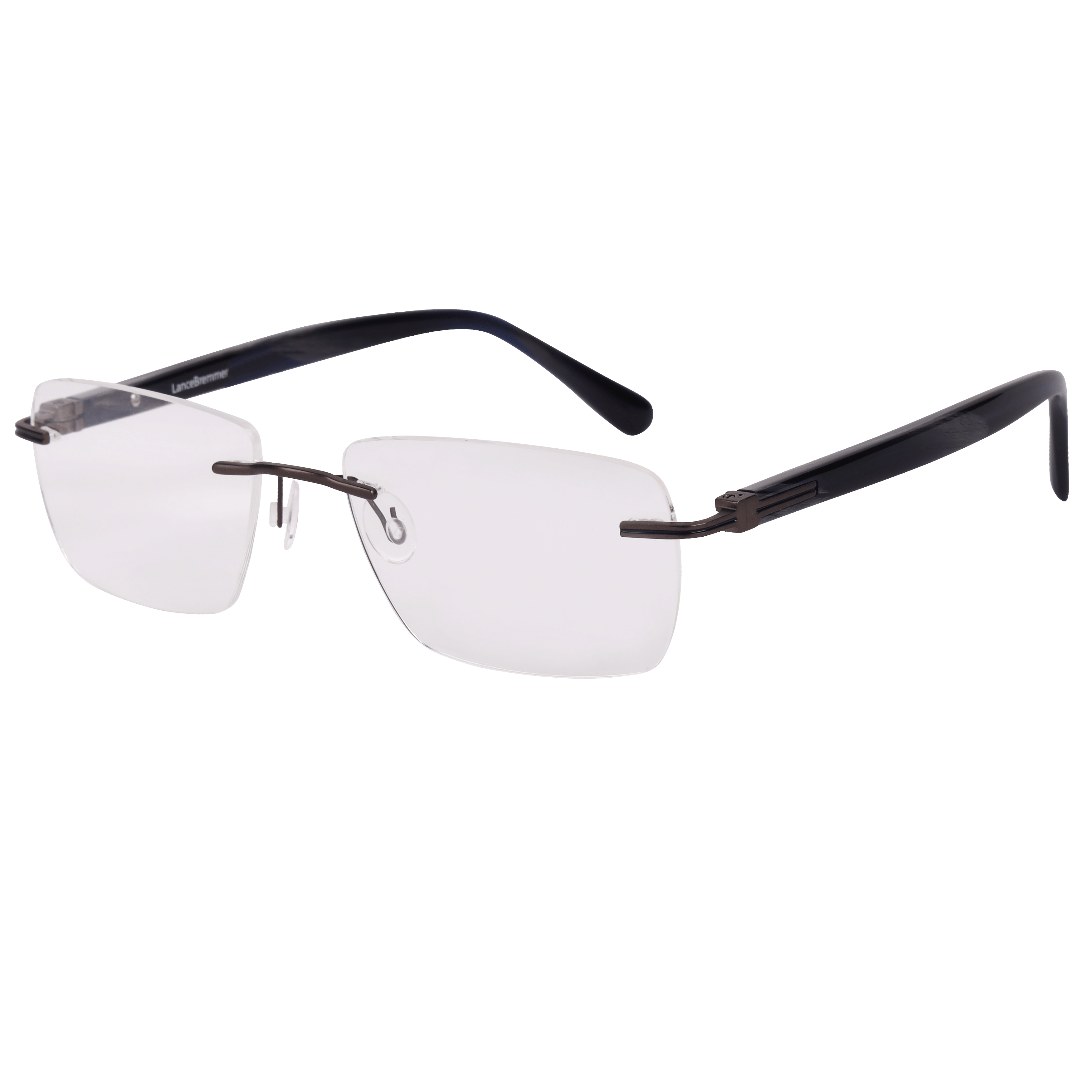 Lancebremmer 0919D Frame Gun Metal Male RimLess Shell — Gun Metal frame