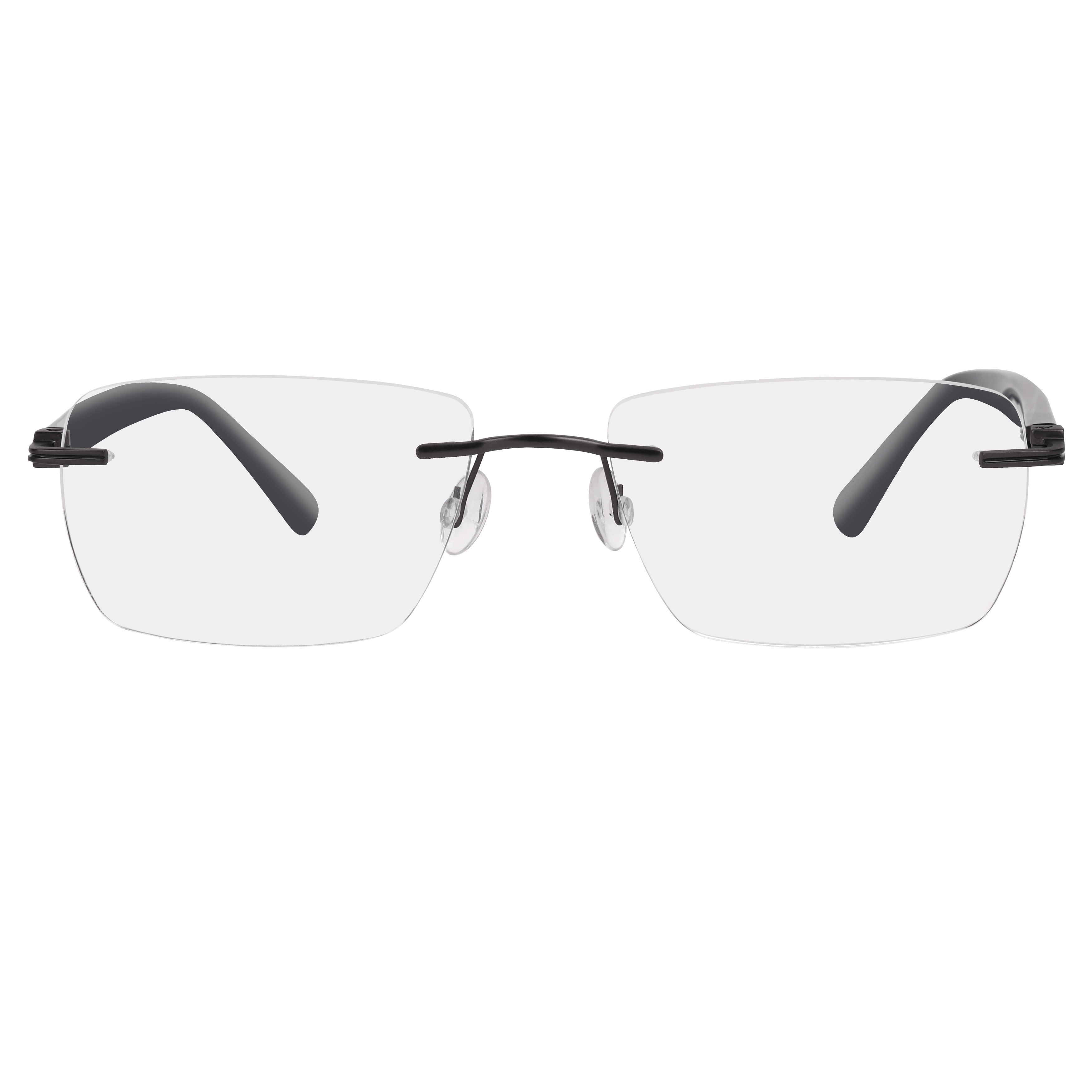 Lancebremmer 0919D Frame Gun Metal Male RimLess Shell Frame — Gun Metal frame — view 2