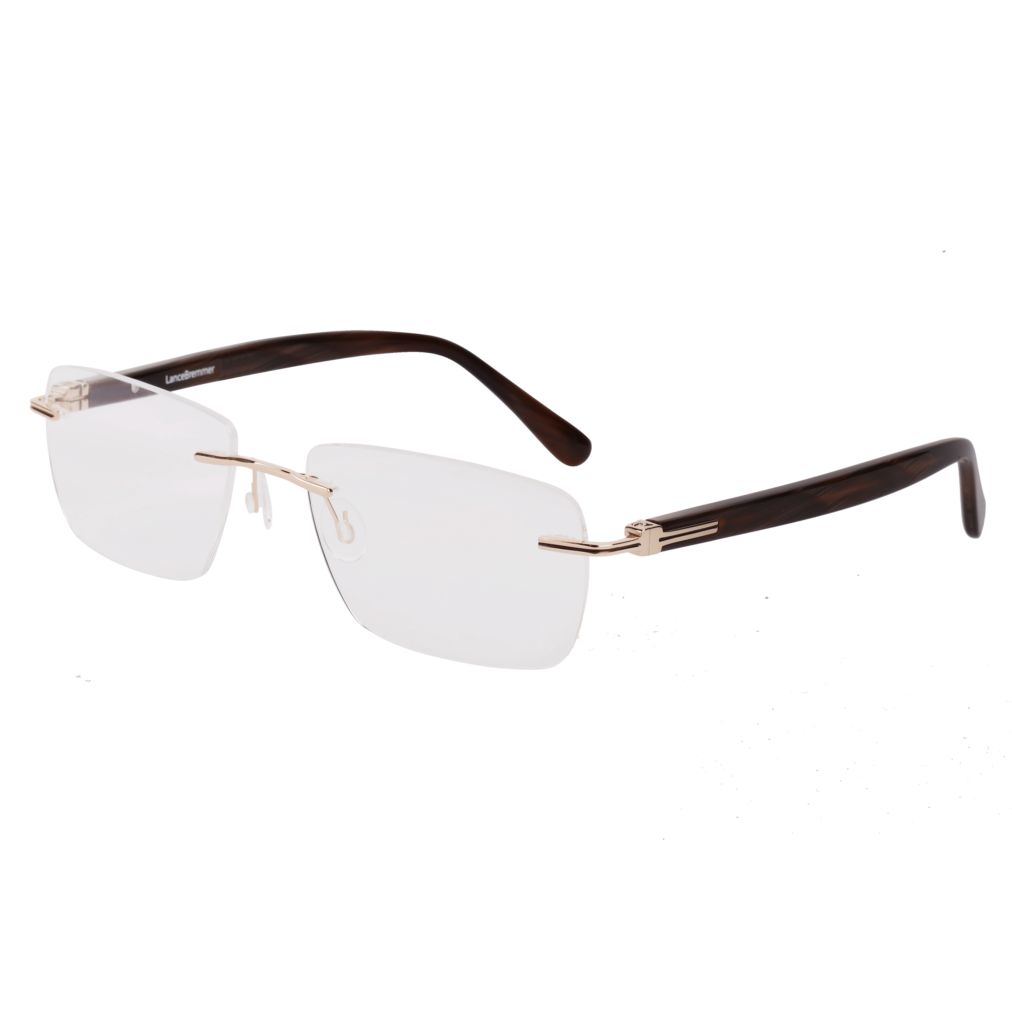 Lancebremmer 0919D Frame Gold Male RimLess Shell — Gold frame