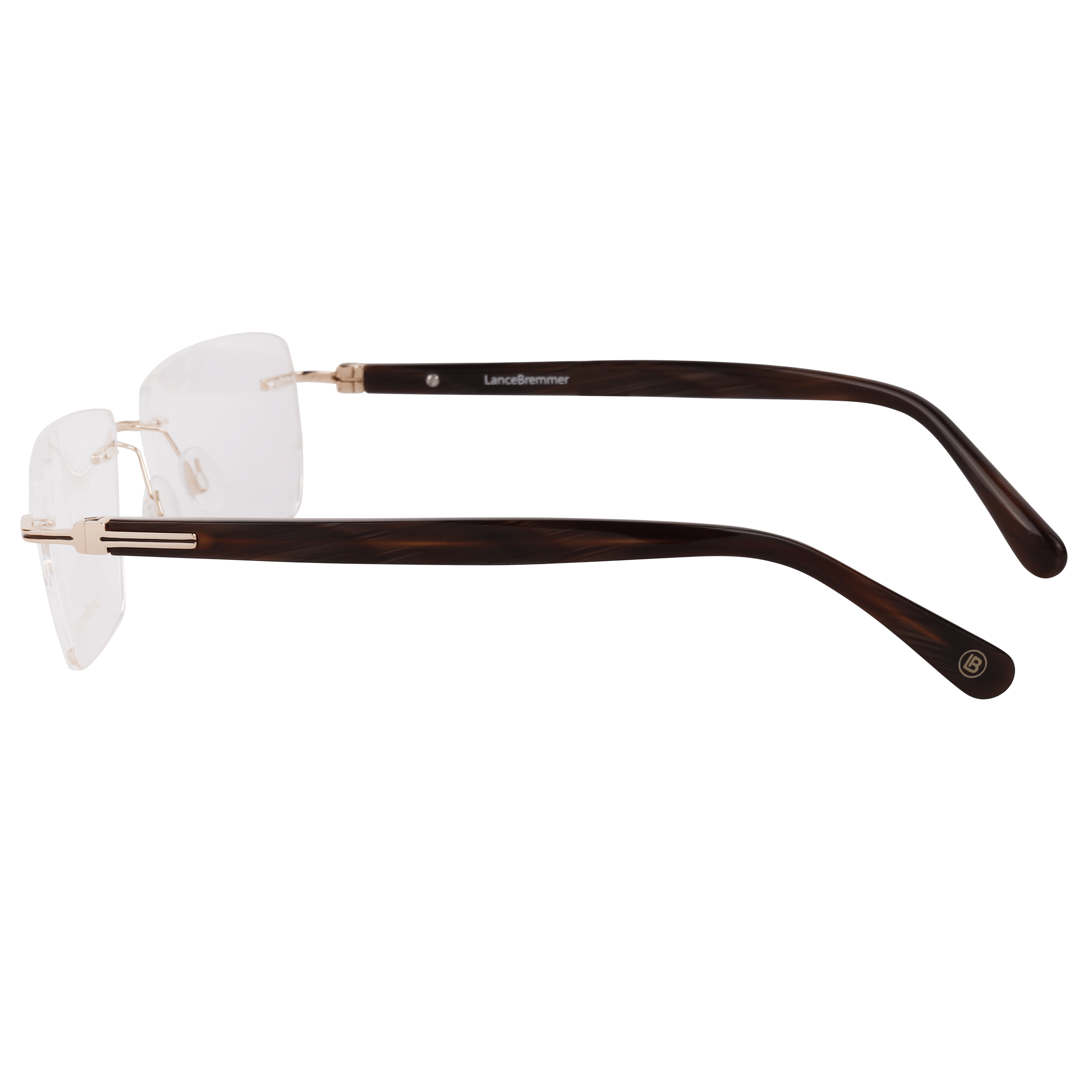 Lancebremmer 0919D Frame Gold Male RimLess Shell Frame — Gold frame — view 3