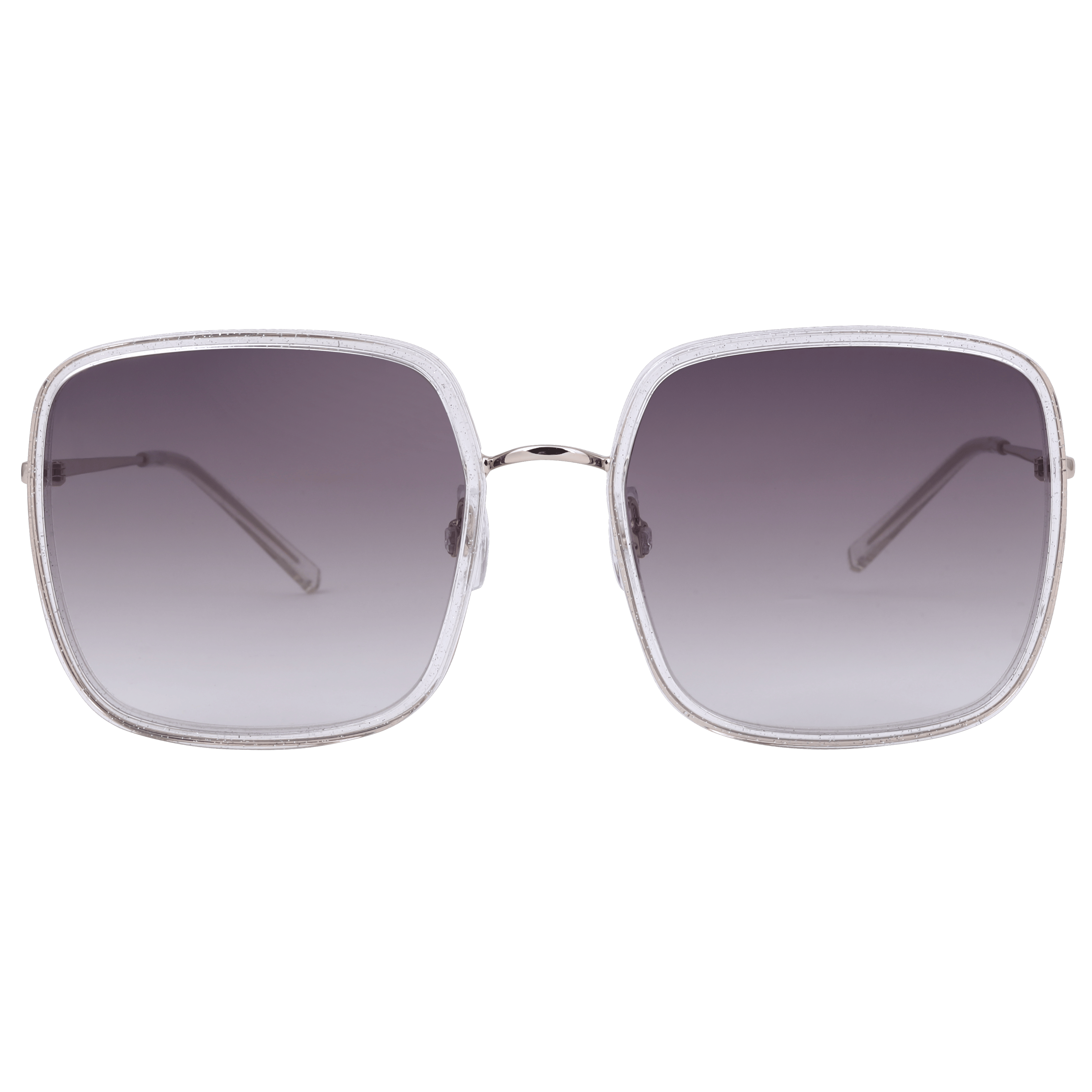 Lancebremmer S897 Sunglass Transparent Female Full Metal Sunglass — Transparent frame — view 2