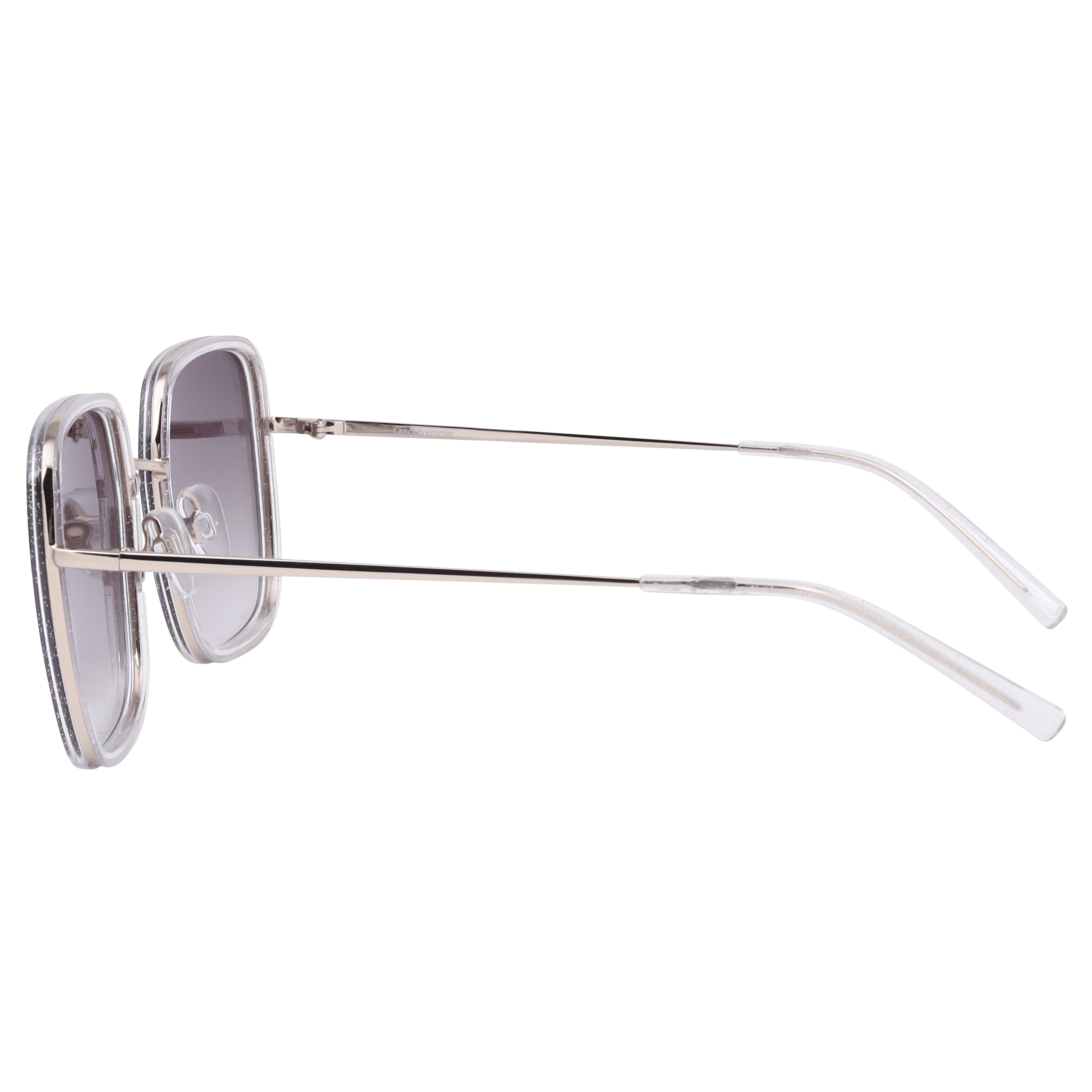Lancebremmer S897 Sunglass Transparent Female Full Metal Sunglass — Transparent frame — view 3