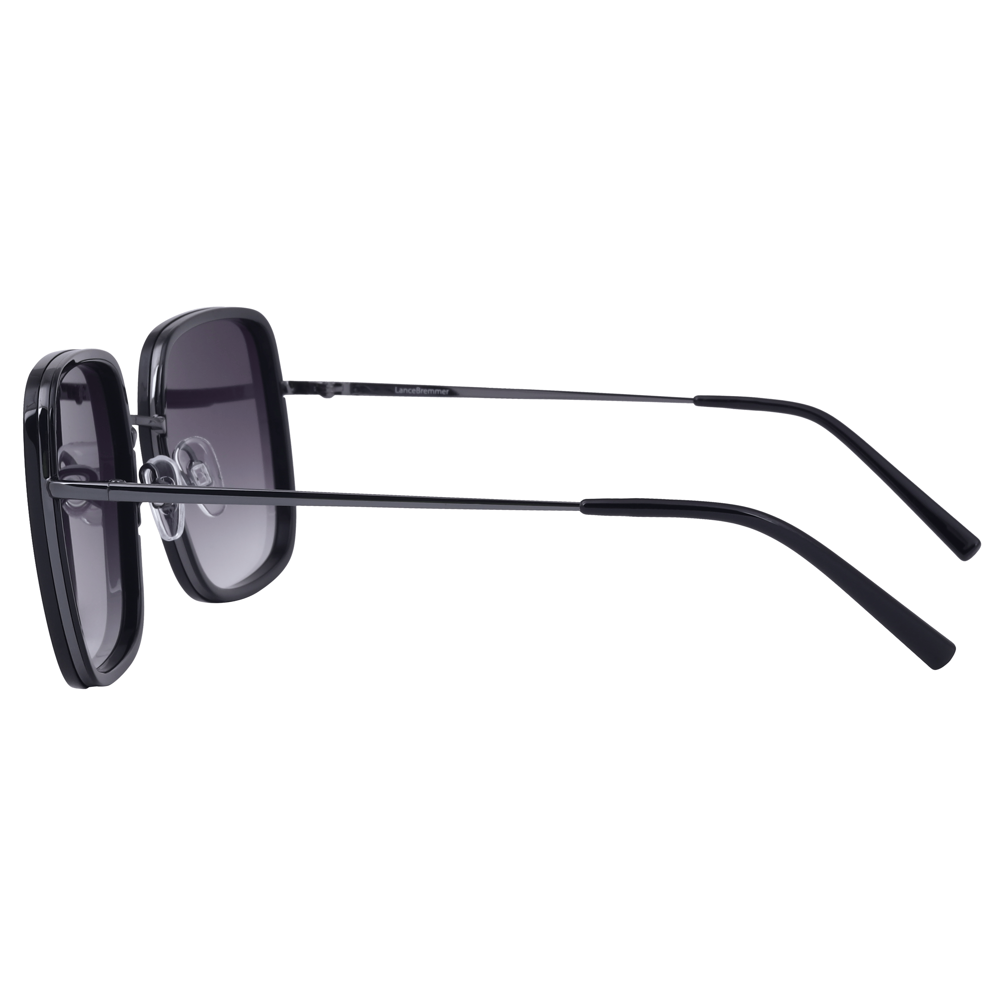 Lancebremmer S897 Sunglass Black Female Full Metal Sunglass — Black frame — view 3