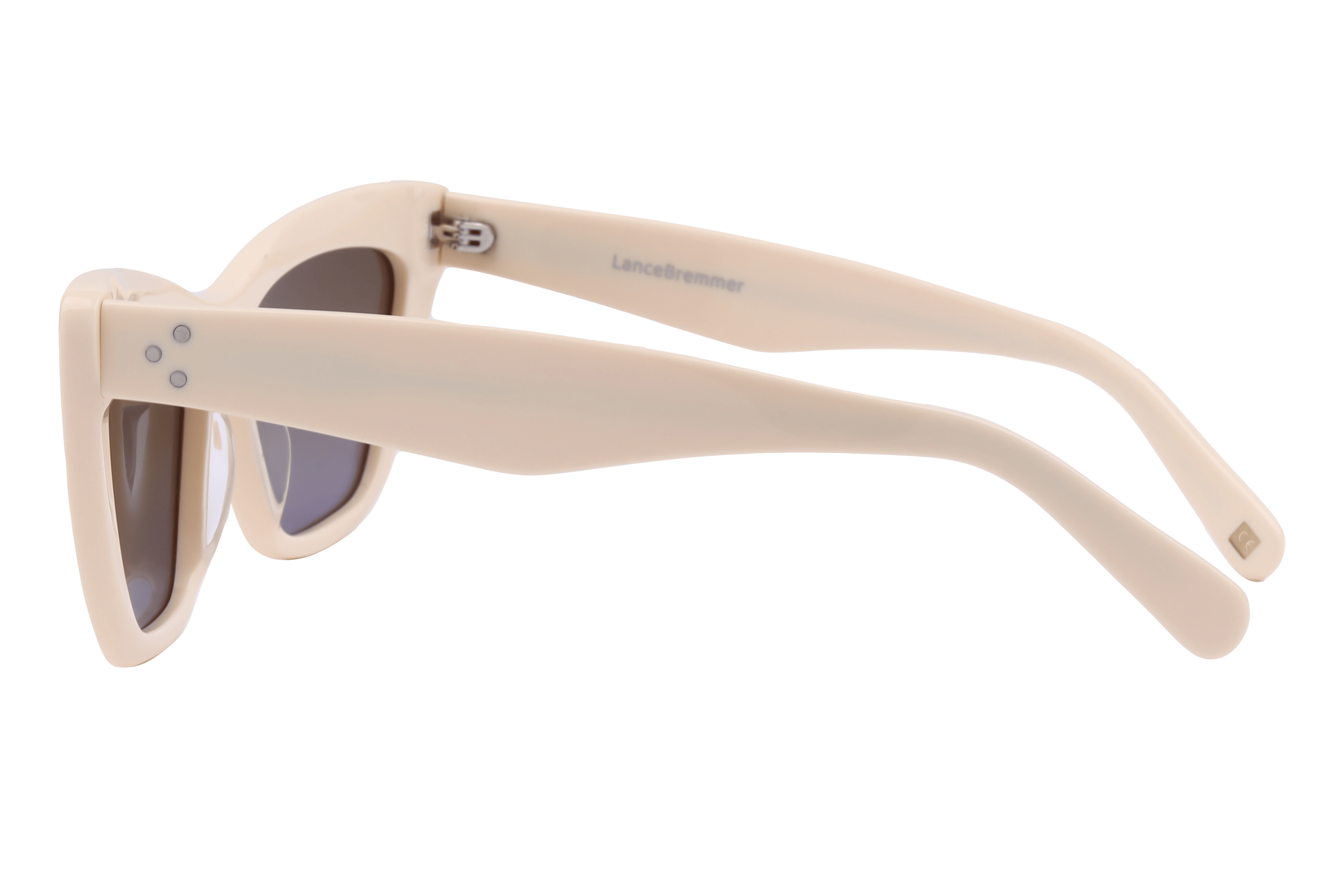 Lancebremmer AT8403 Sunglass Cream Female Full Shell Sunglass — Cream frame — view 3