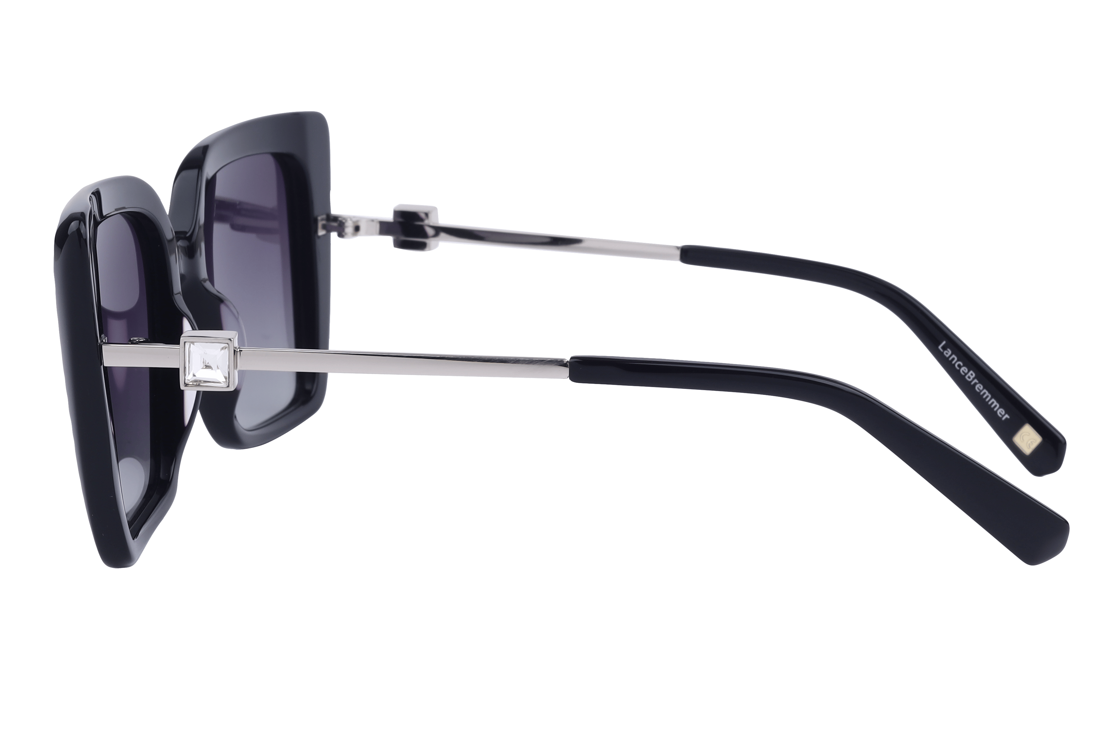 Lancebremmer AT8287 Sunglass Black Female Full Metal Sunglass — Black frame — view 3