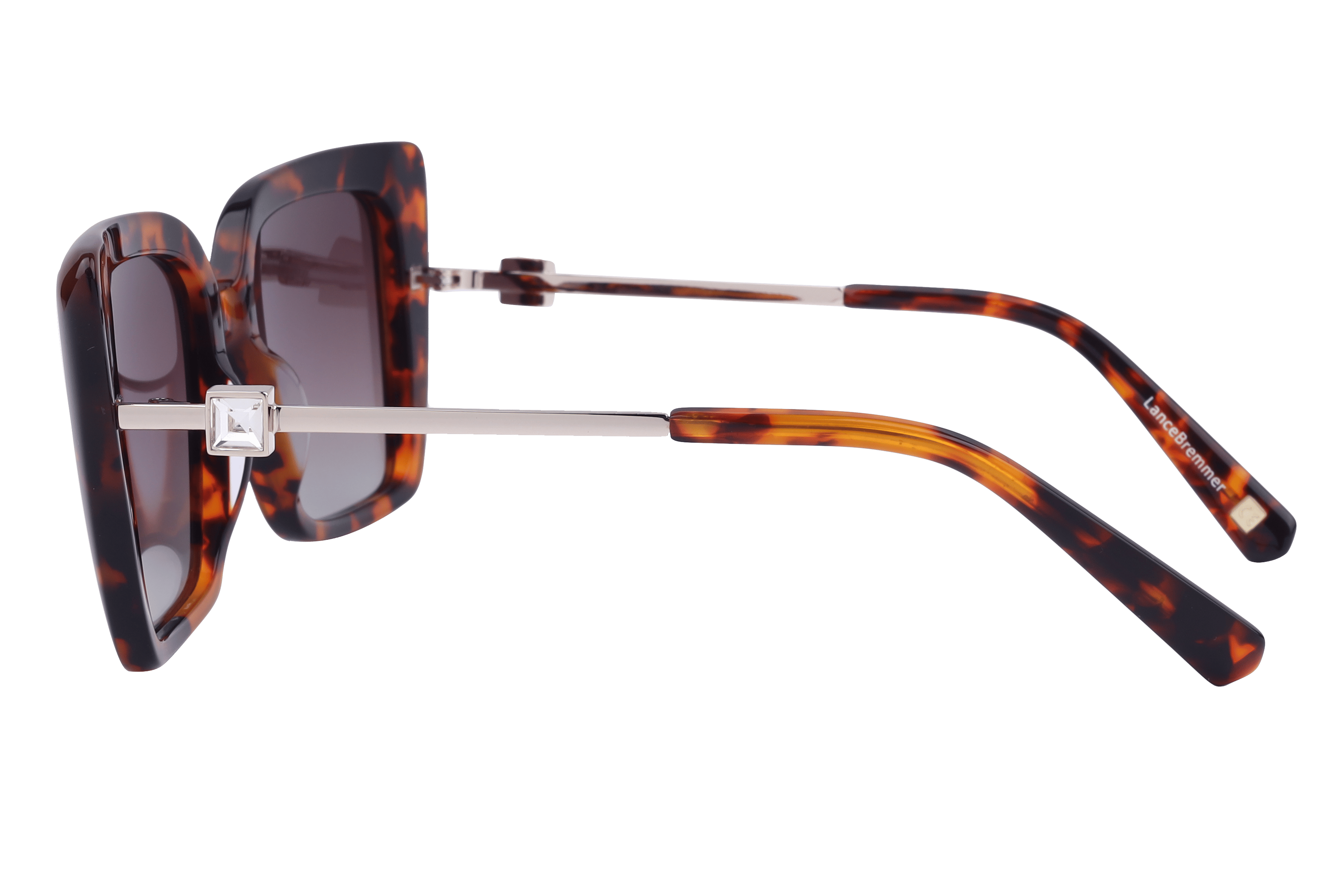 Lancebremmer AT8287 Sunglass Tortoise Female Full Metal Sunglass — Tortoise frame — view 3