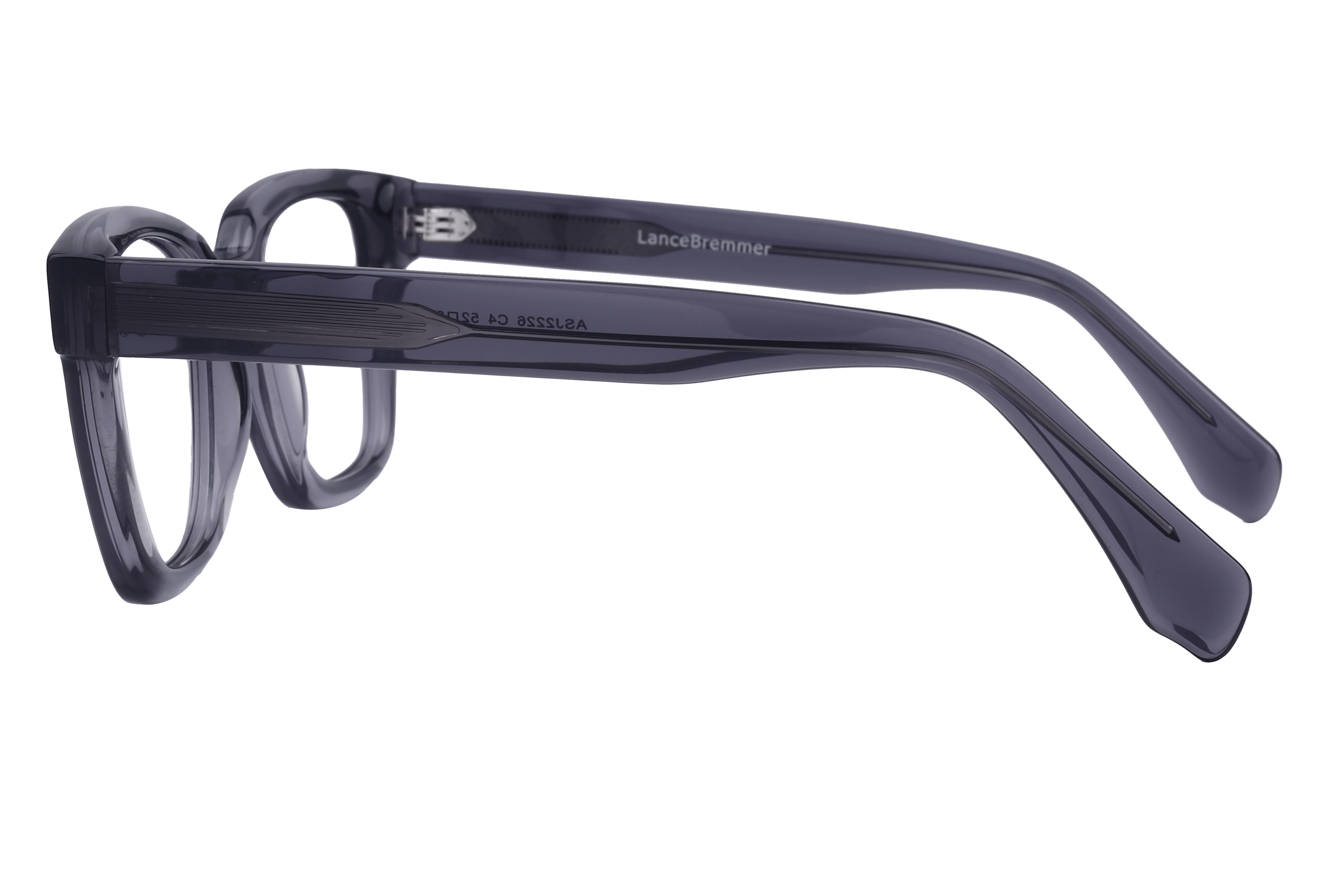 Lancebremmer ASJ2226 Frame Transparent Grey Male Full Shell Frame — Transparent Grey frame — view 3