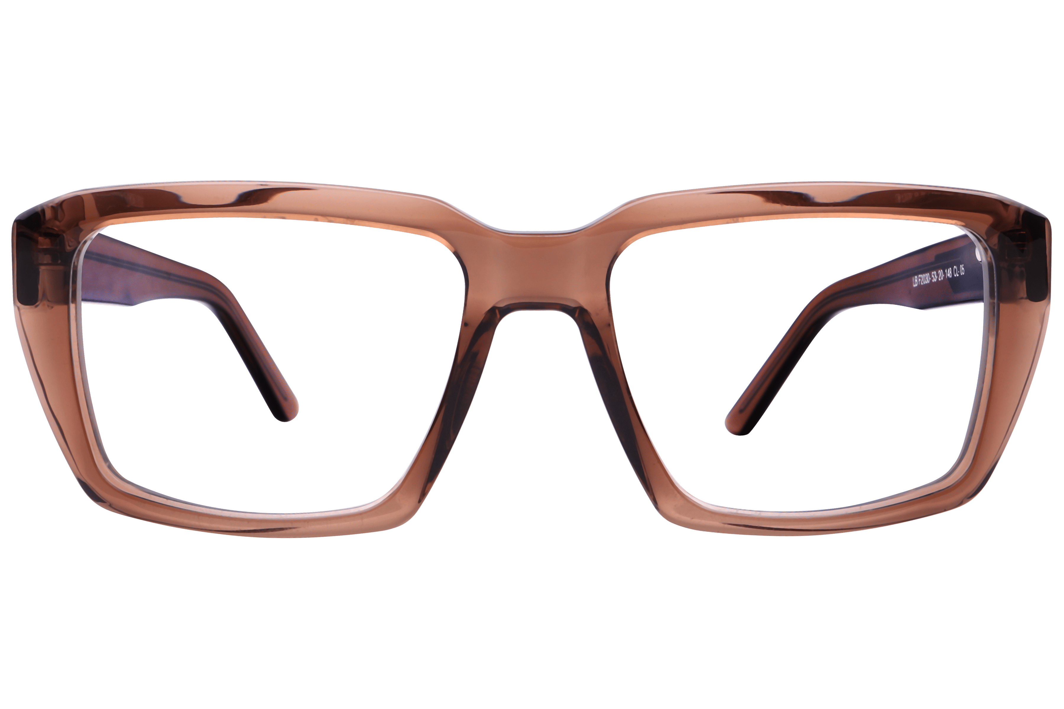 Lancebremmer F2030 Frame Transparent Brown Male Full Shell Frame — Transparent Brown frame — view 2