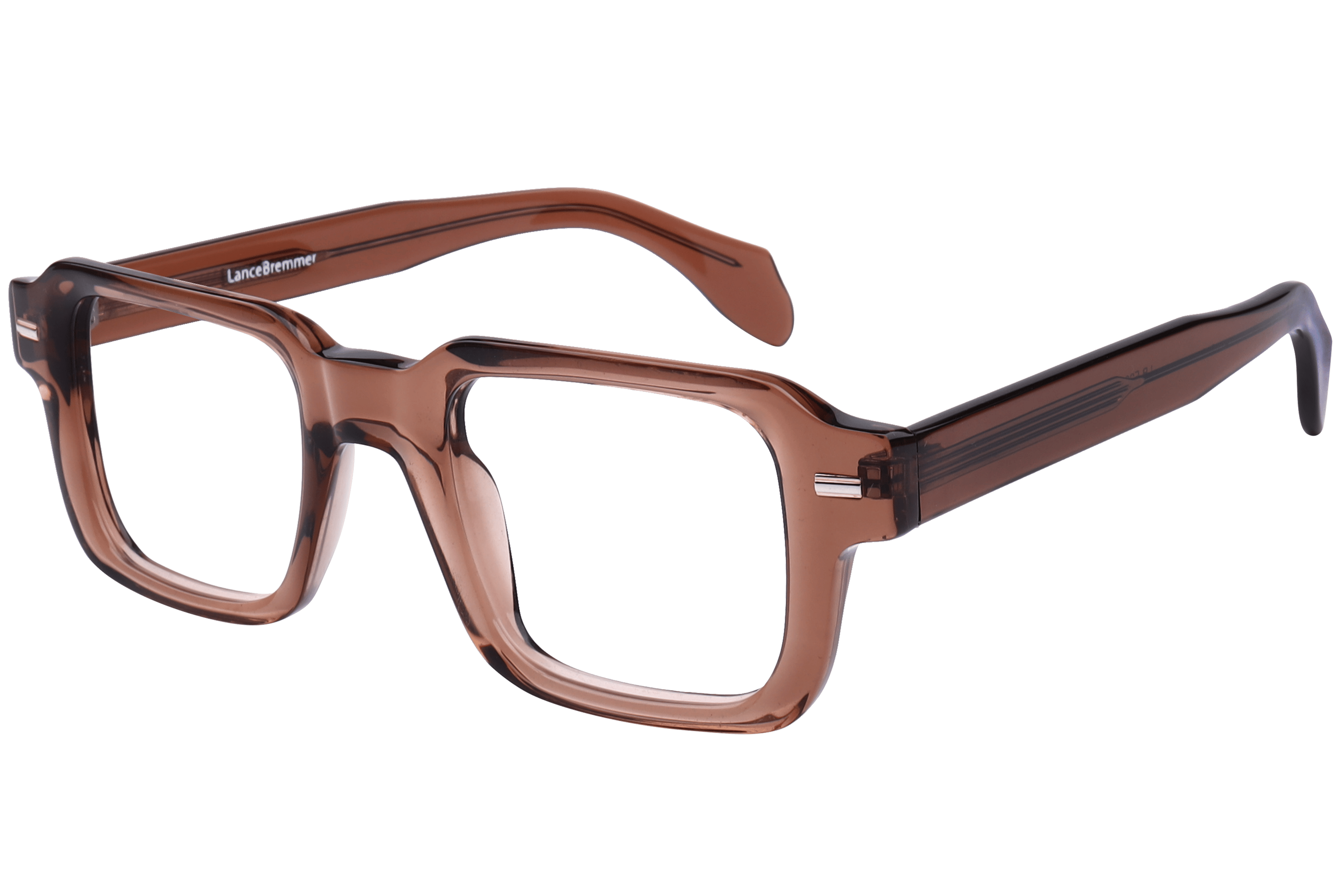 Lancebremmer F2067 Frame Transparent Brown Male Full Shell — Transparent Grey frame