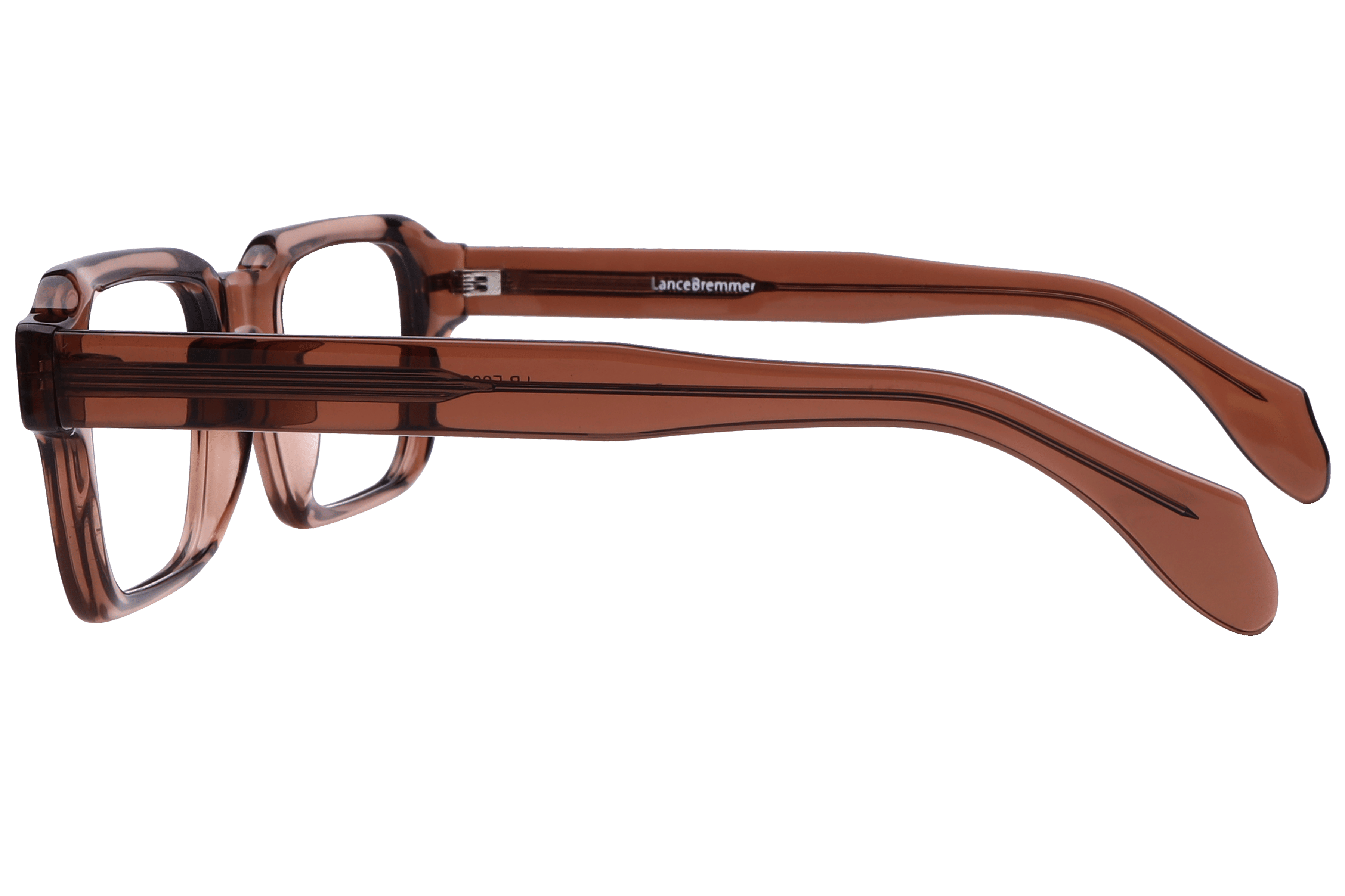Lancebremmer F2067 Frame Transparent Brown Male Full Shell Frame — view 3