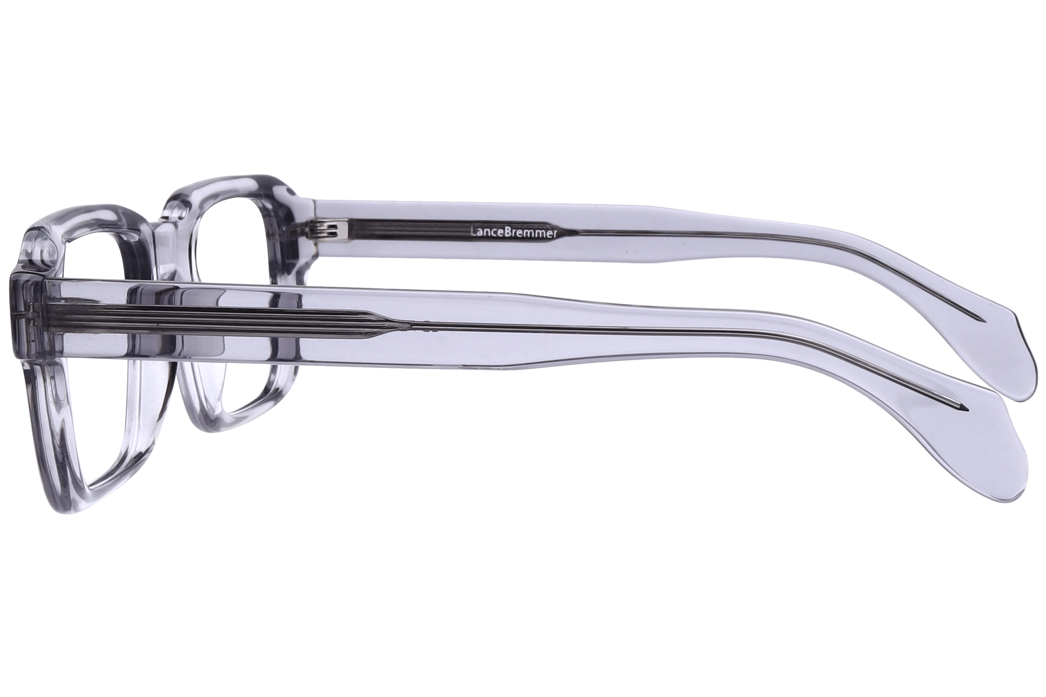 Lancebremmer F2067 Frame Transparent Grey Male Full Shell Frame — Transparent Grey frame — view 3