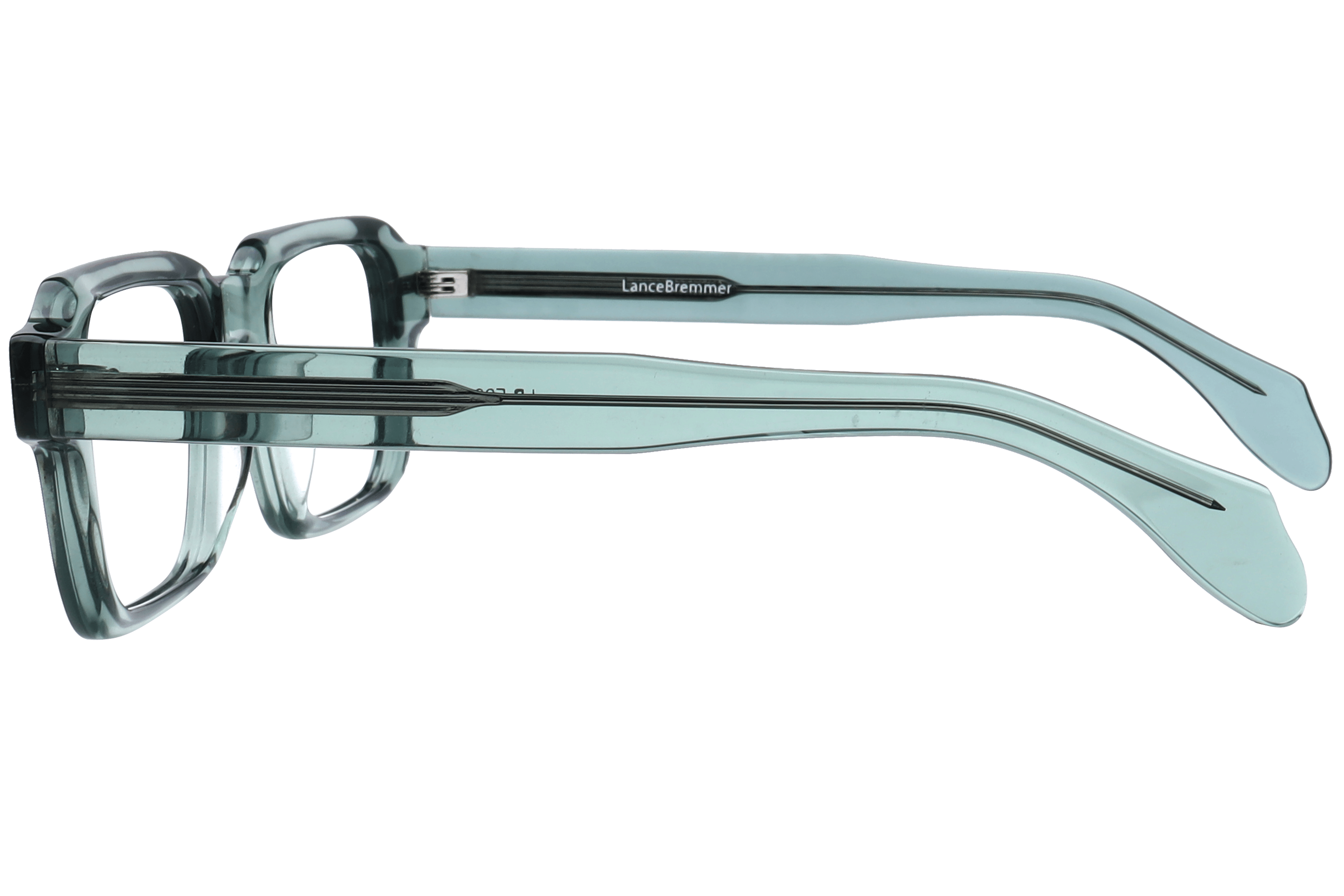 Lancebremmer F2067 Frame Transparent Green Male Full Shell Frame — Transparent Green frame — view 3