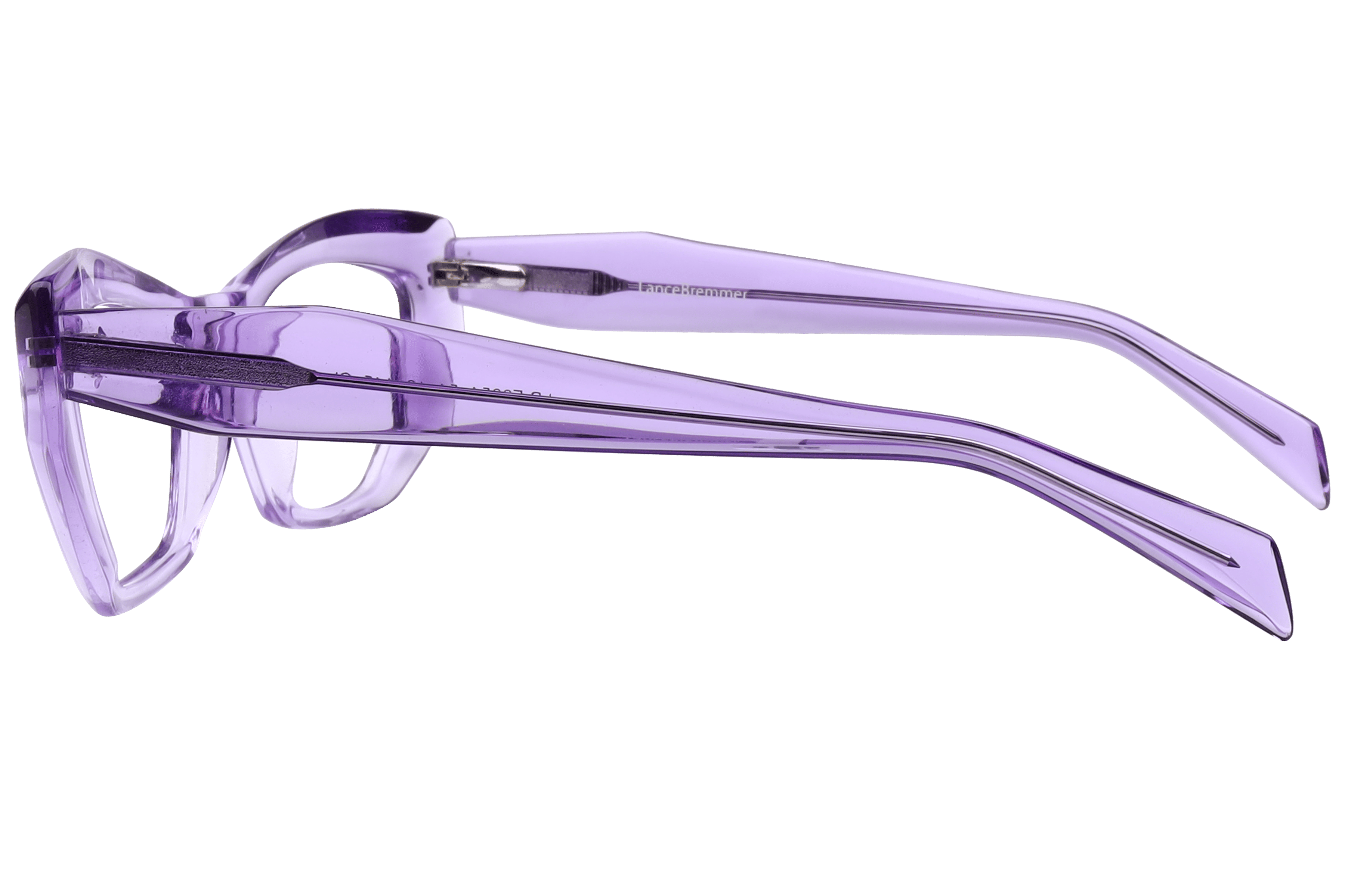Lancebremmer F2054 Frame Transparent Violet Female Full Shel Frame — Transparent Violet frame — view 3