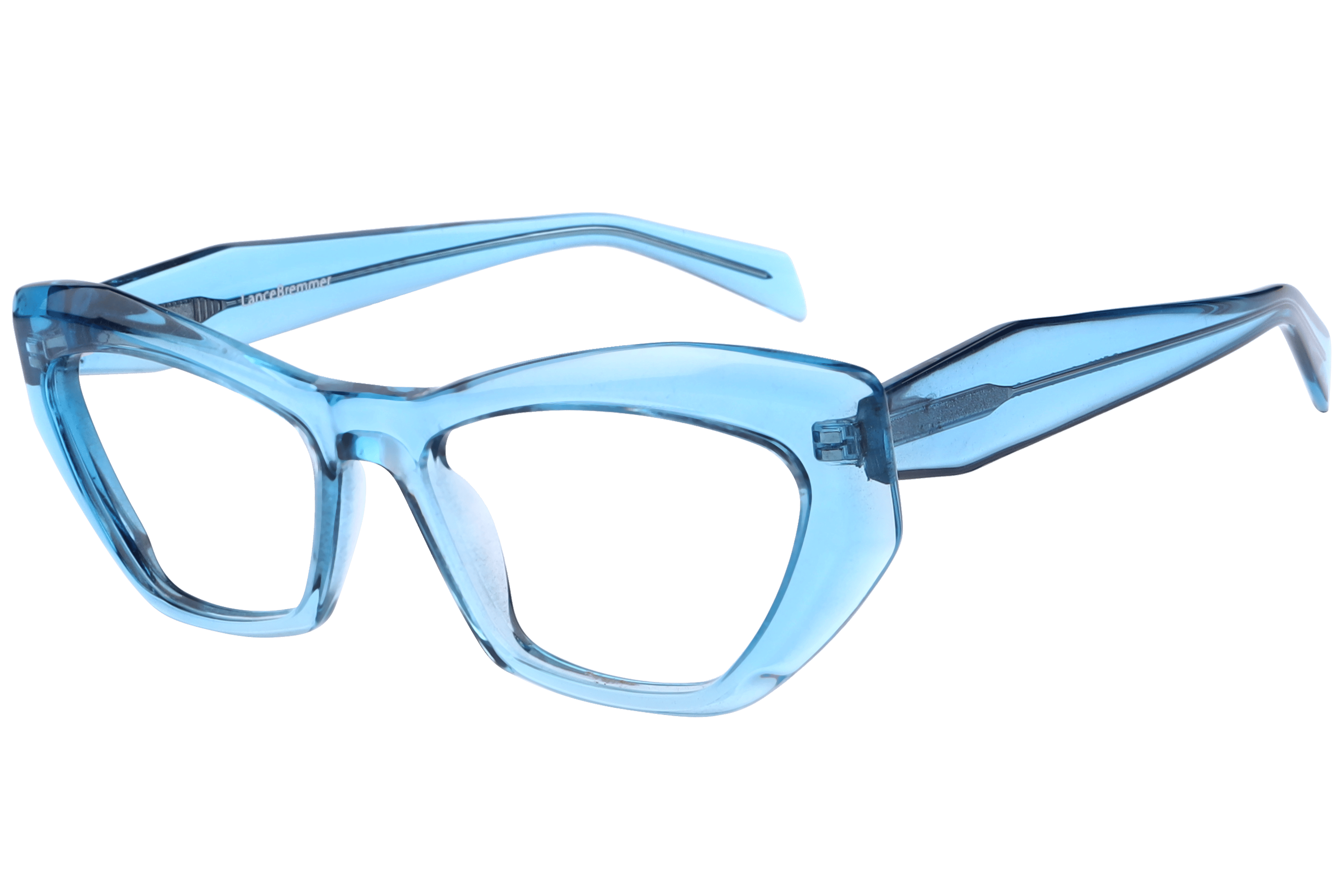 Lancebremmer F2054 Frame Transparent Blue Female Full Shell — Transparent Blue frame