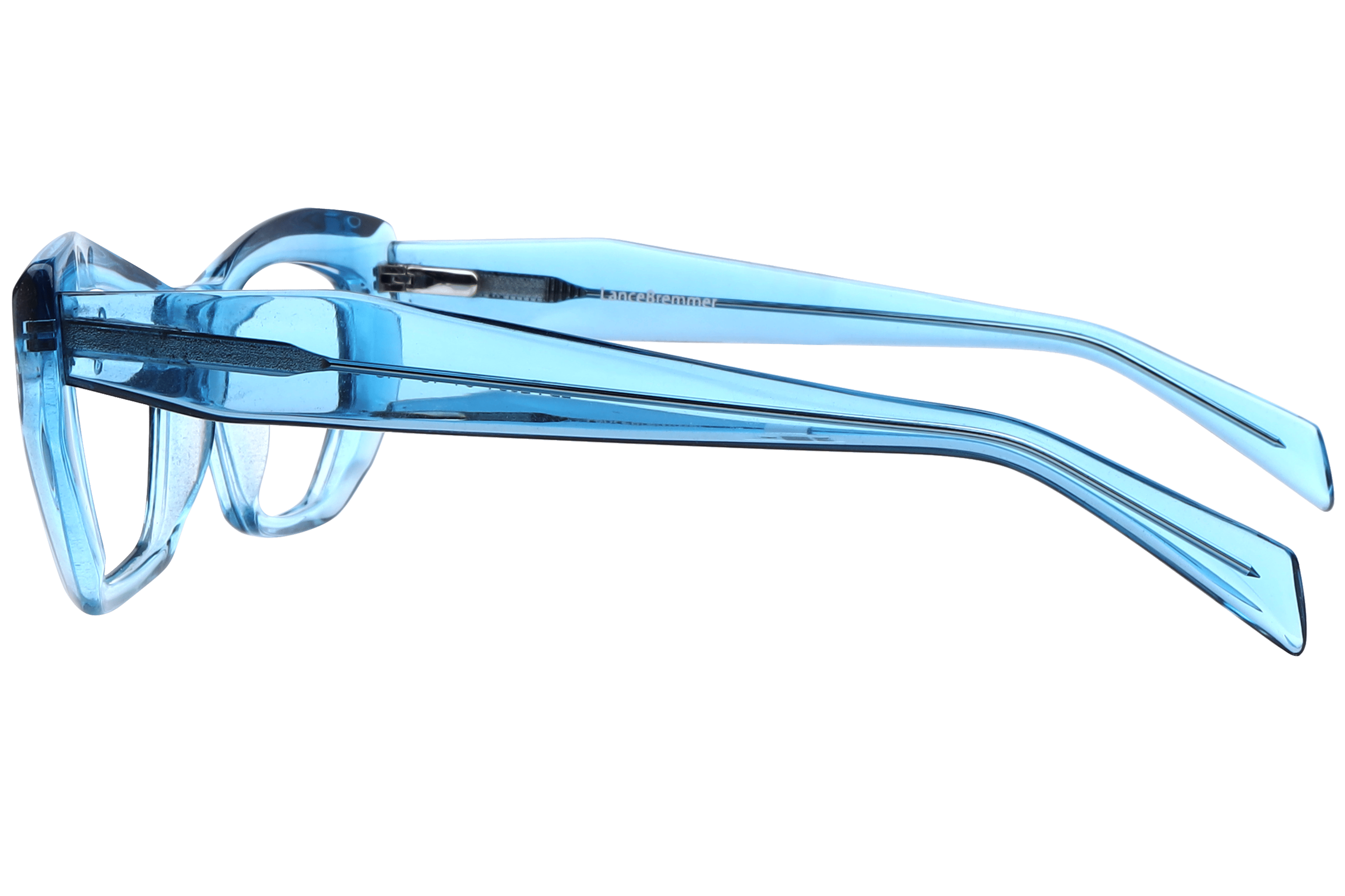 Lancebremmer F2054 Frame Transparent Blue Female Full Shell Frame — Transparent Blue frame — view 3