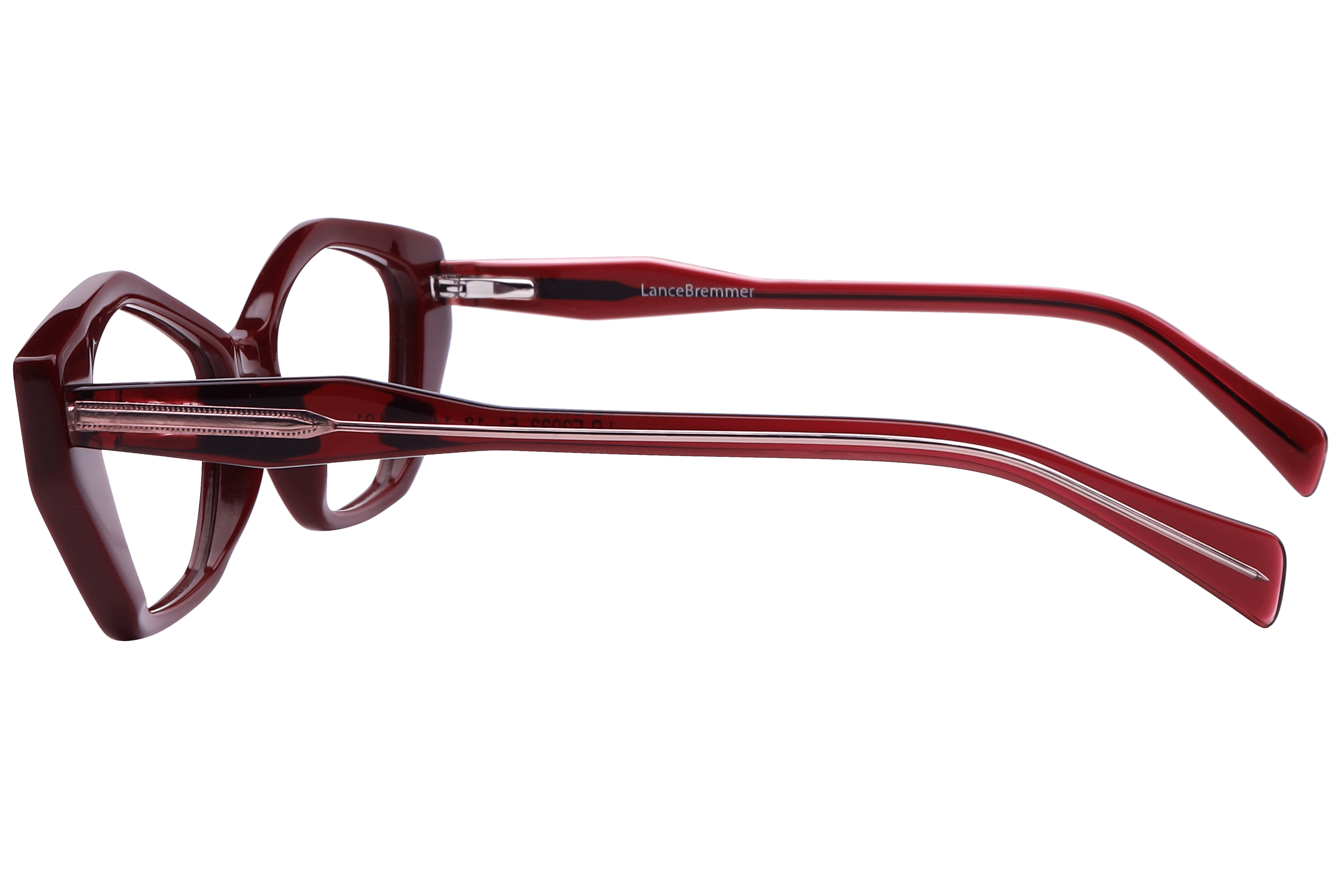 Lancebremmer F2023 Frame Maroon Female Full Shell Frame — Maroon frame — view 3