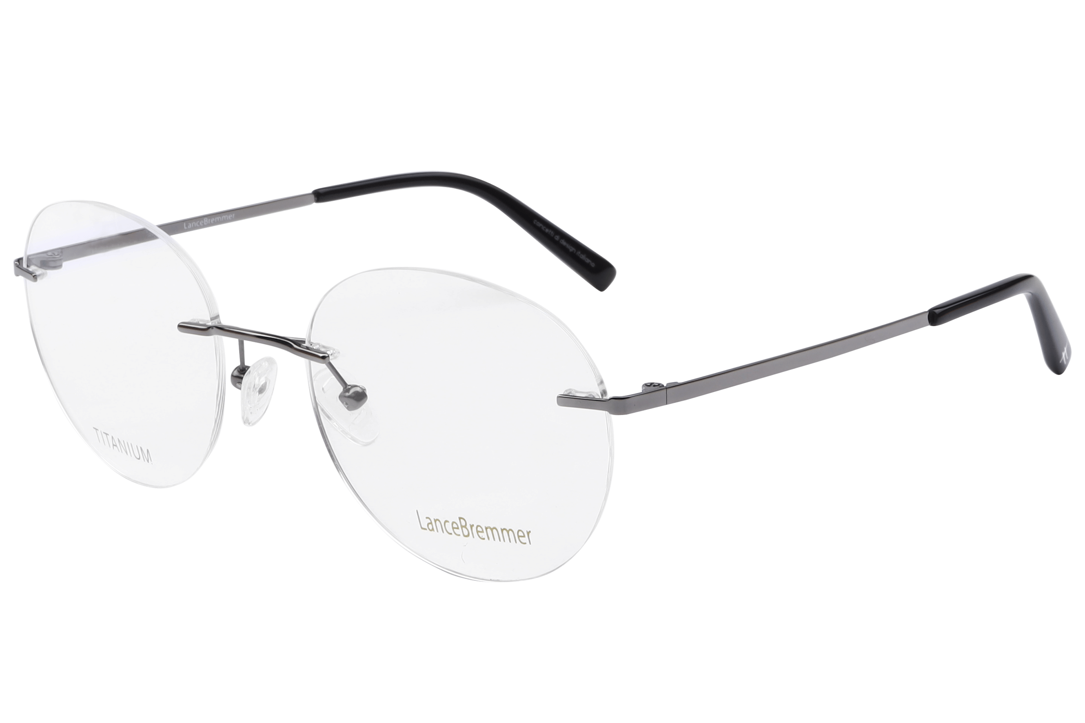 Lancebremmer PV9047 Frame Gun Metal Unisex RimLess Titanium — Gun Metal frame
