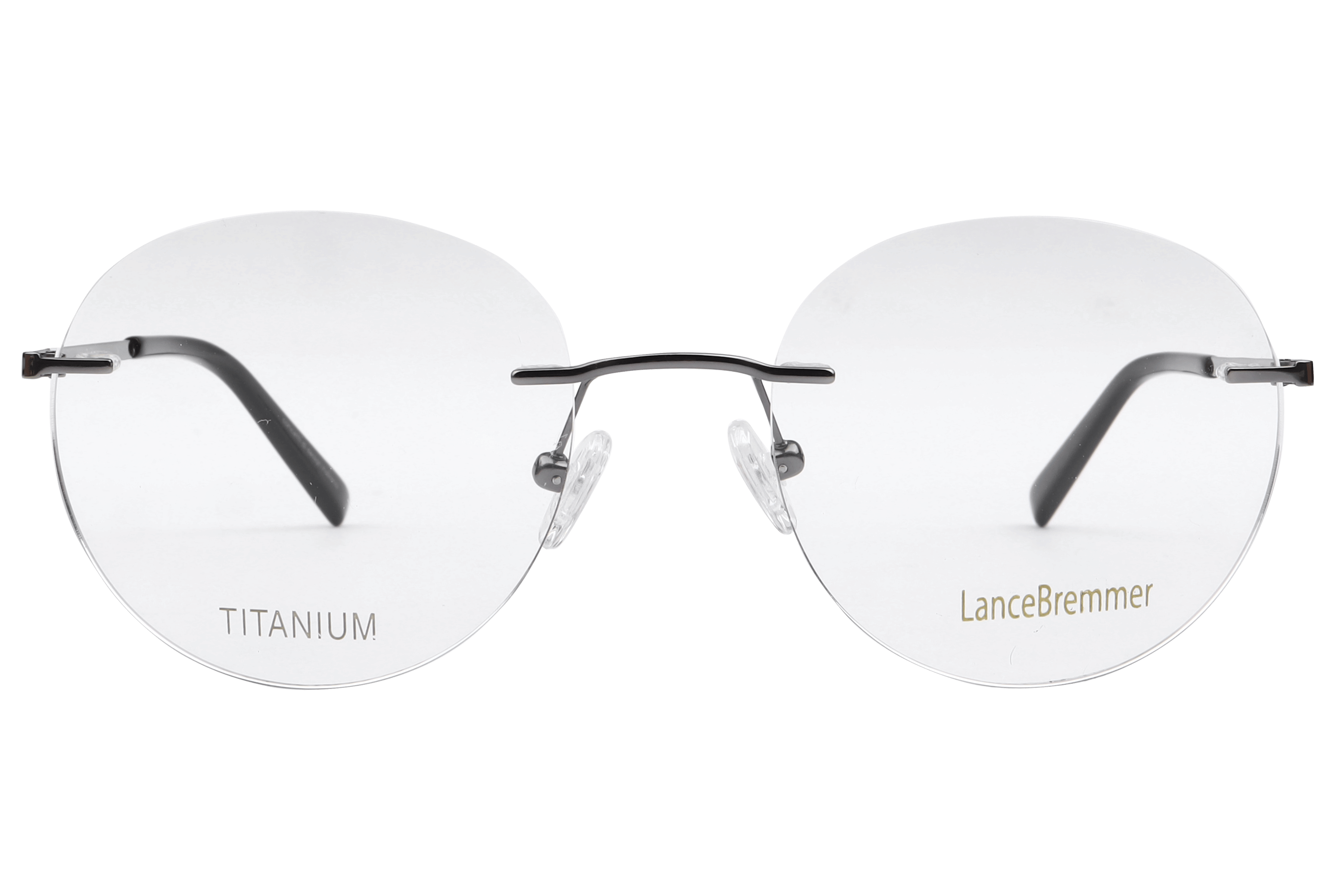 Lancebremmer PV9047 Frame Gun Metal Unisex RimLess Titanium Frame — Gun Metal frame — view 2