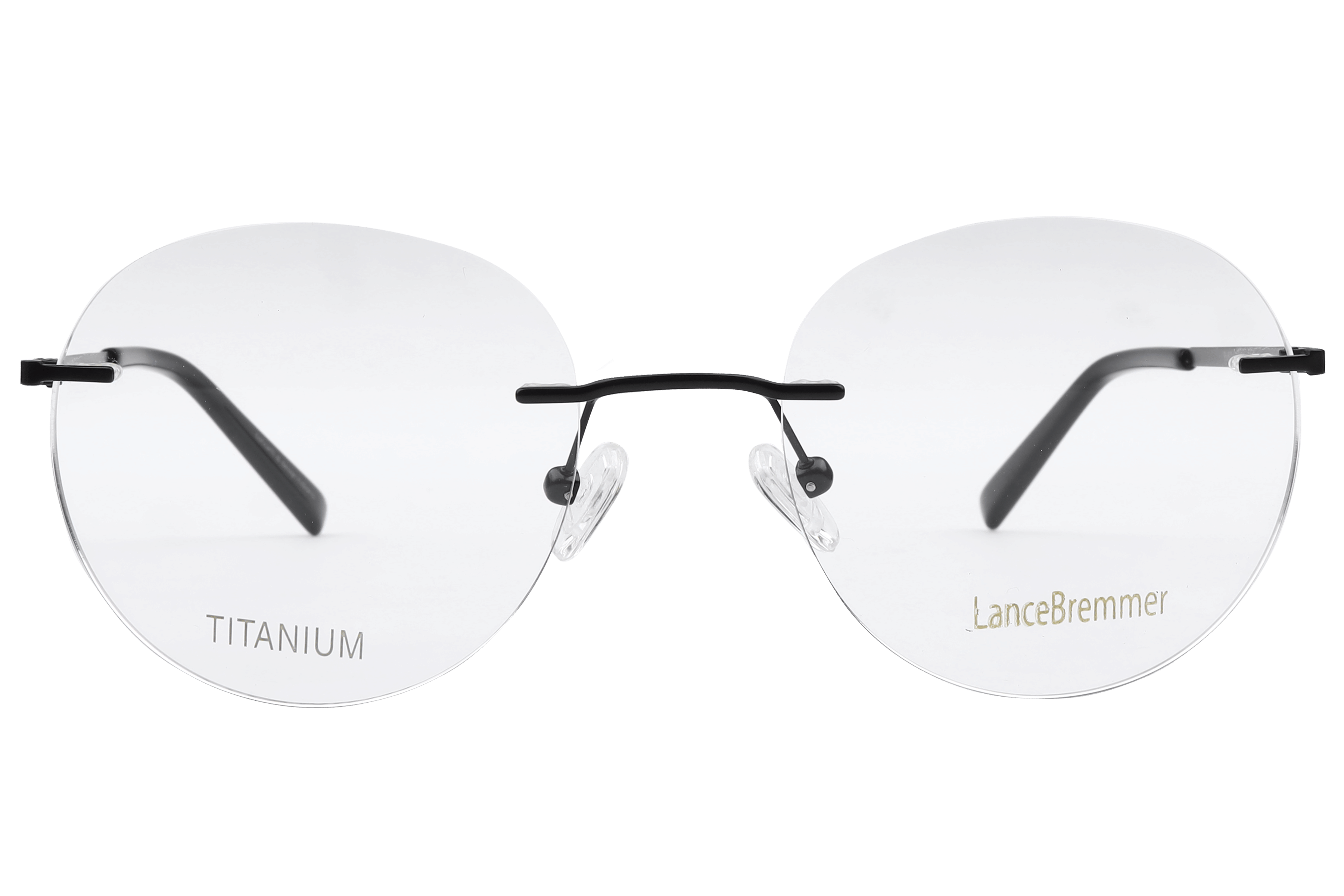 Lancebremmer PV9047 Frame Matt Black Unisex RimLess Titanium Frame — Matt Black frame — view 2
