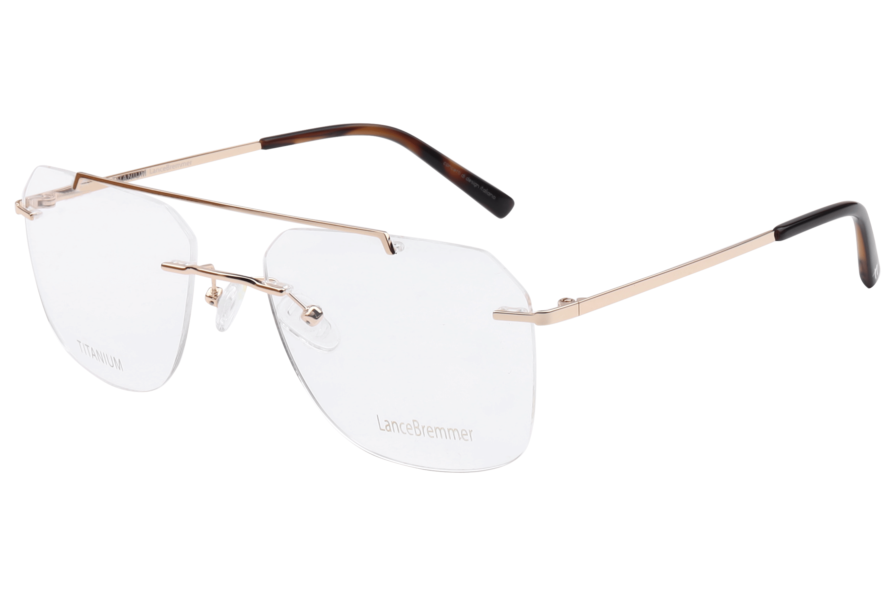 Lancebremmer PV9048 Frame Gold Male RimLess Titanium — Gold frame