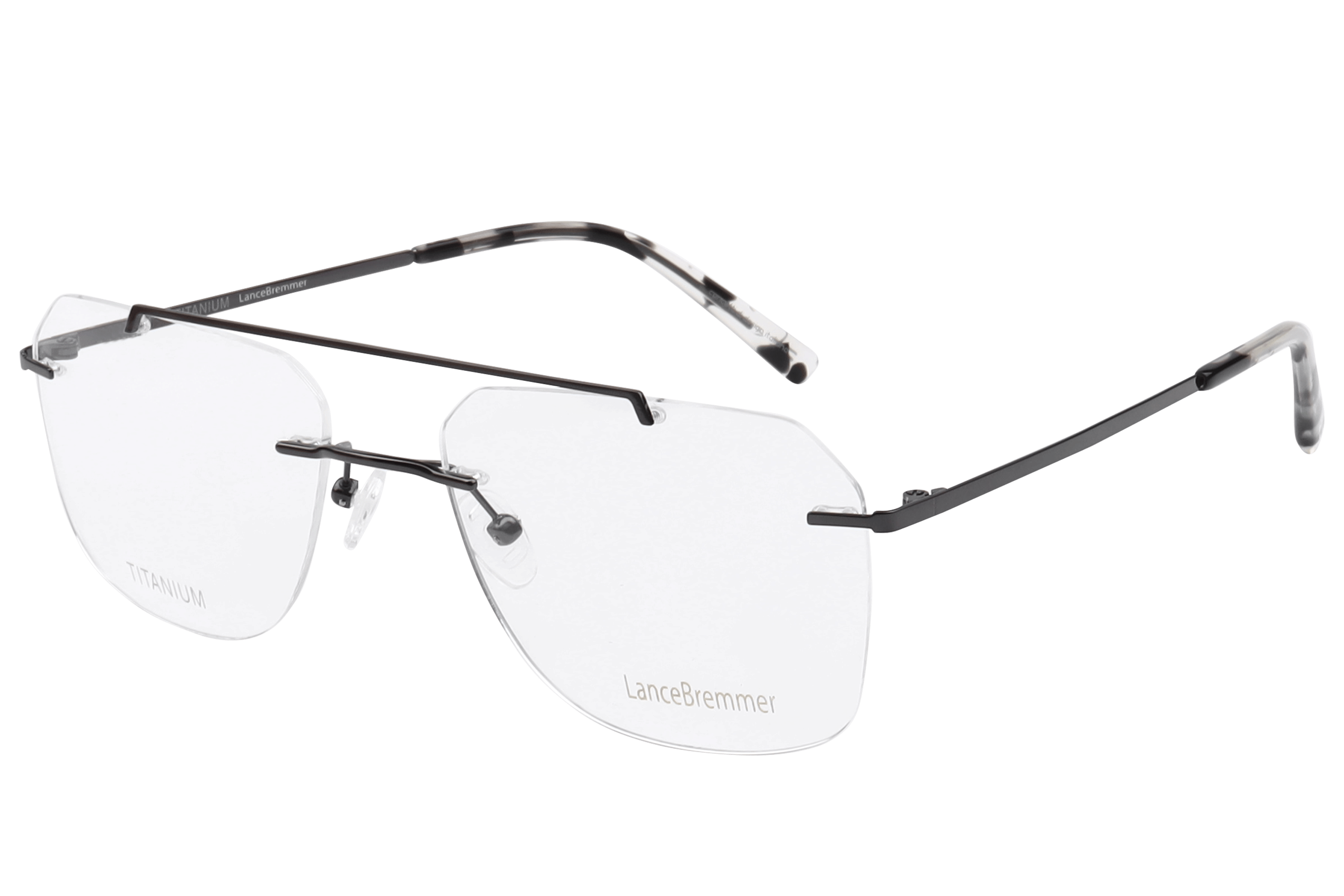 Lancebremmer PV9048 Frame Gun Metal Male RimLess Titanium — Gun Metal frame