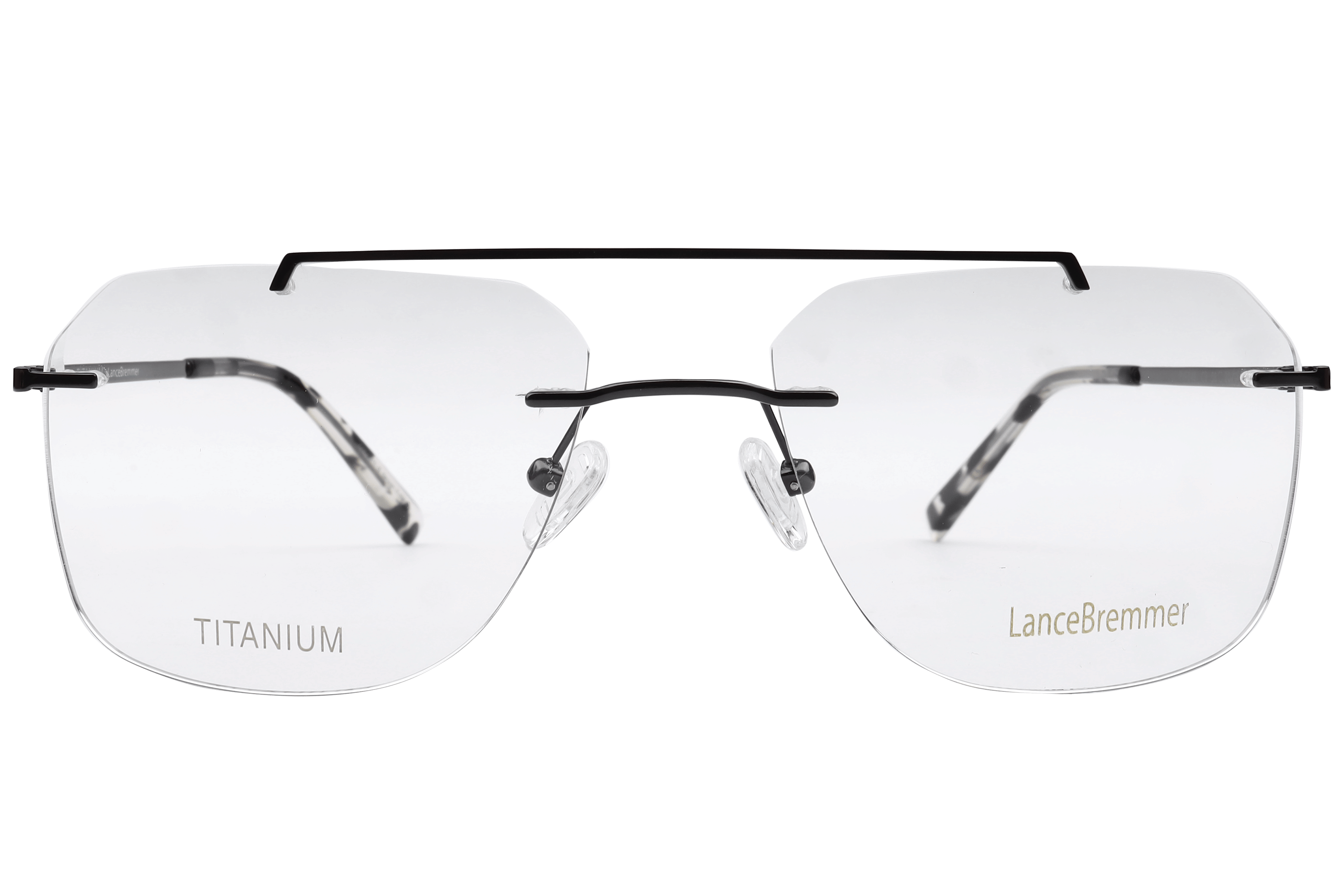 Lancebremmer PV9048 Frame Gun Metal Male RimLess Titanium Frame — Gun Metal frame — view 2