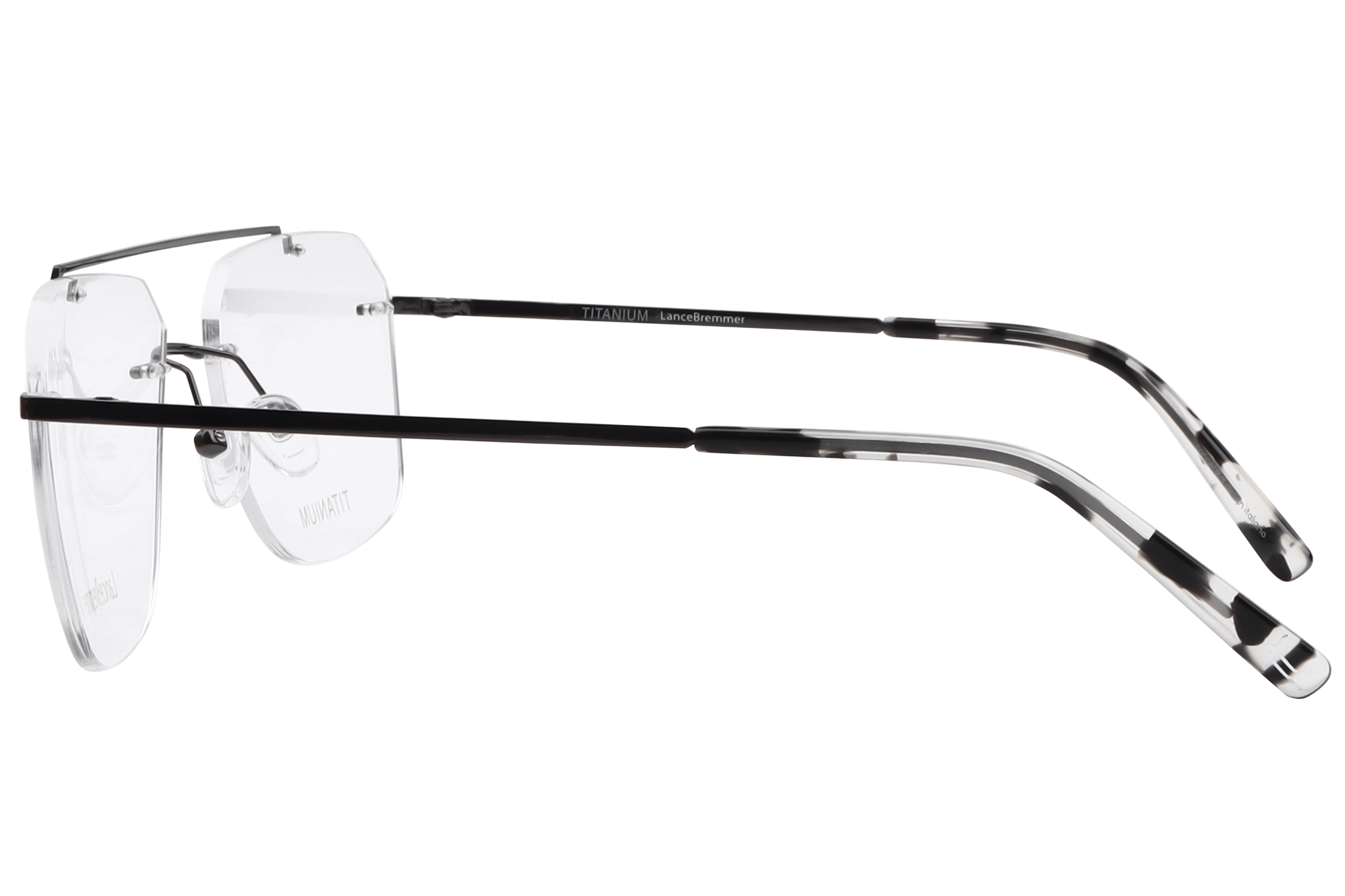 Lancebremmer PV9048 Frame Gun Metal Male RimLess Titanium Frame — Gun Metal frame — view 3