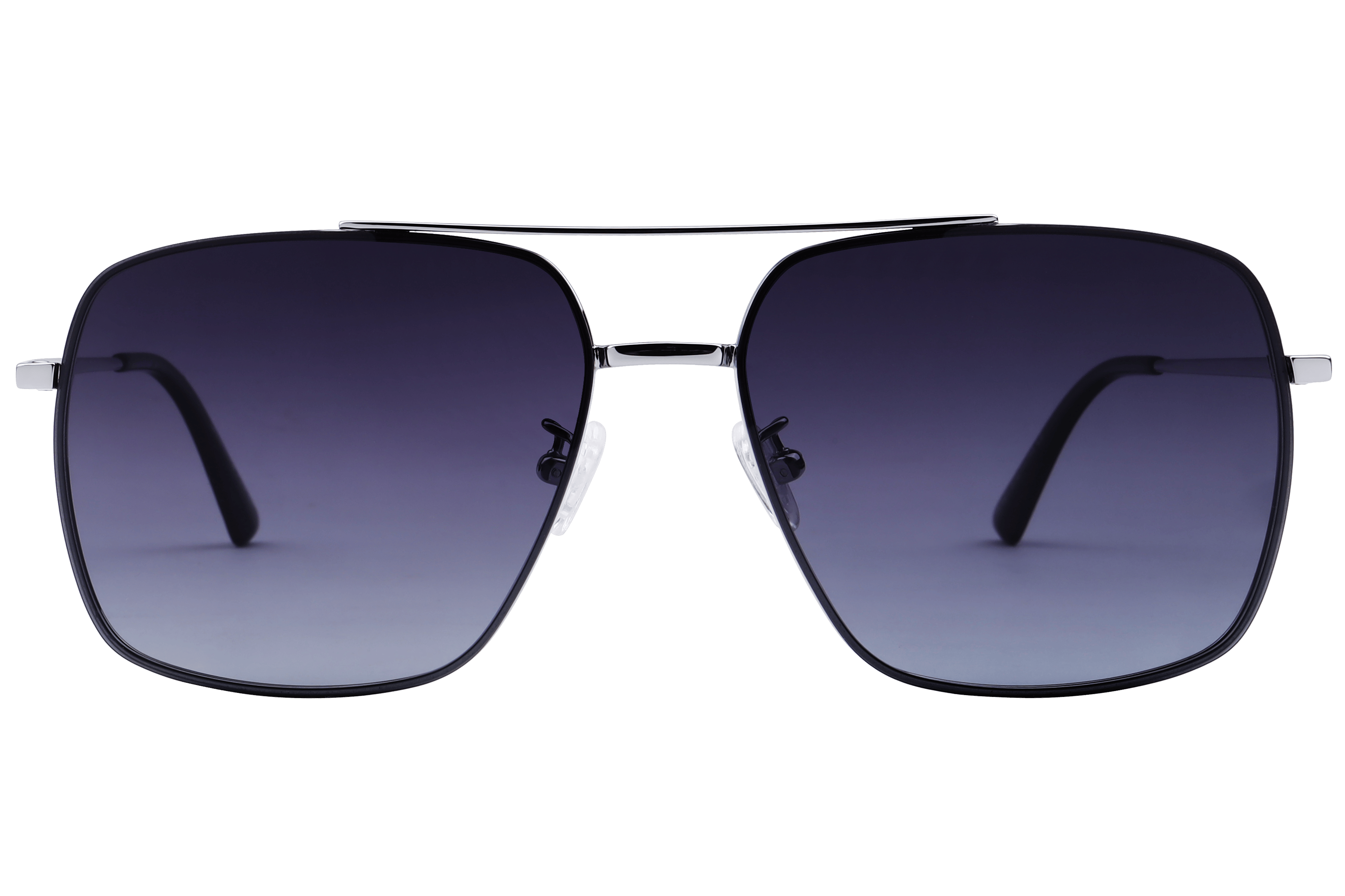 Lancebremmer TA-021 Sunglass Silver Male Full Metal Sunglass — Silver frame — view 2